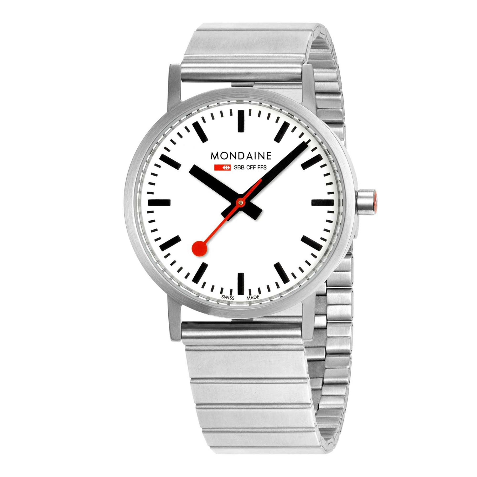 Mondaine Classic Quartz White Dial Stainless Steel Bracelet Ladies Watch A660.30314.16SBJ