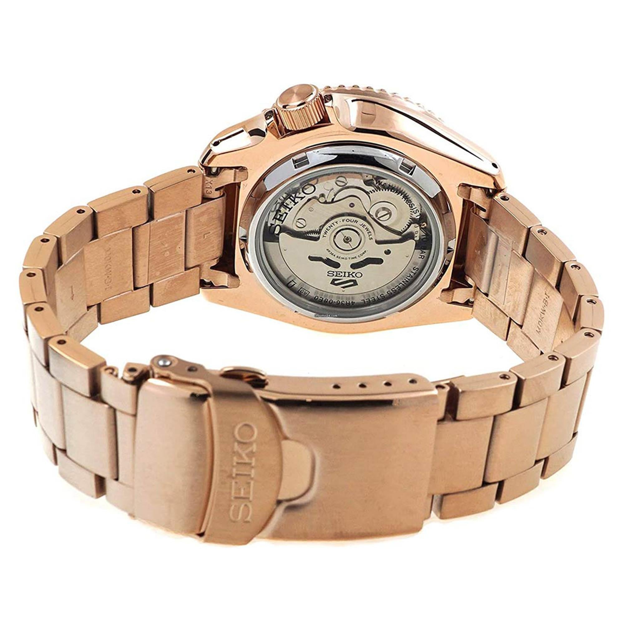 Seiko 5 Sports Automatic Rose Gold Dial Men's Watch SRPE72K1