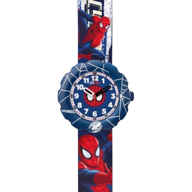 Flik Flak Spider-Cycle Kids Boys Spiderman Watch FLSP001