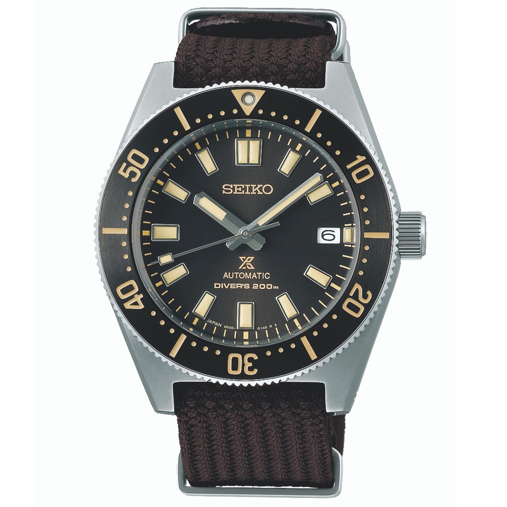 Seiko Prospex First Japanese Diver’s Re-interpretation Automatic Black Dial Nylon Strap Men's Watch SPB239J1