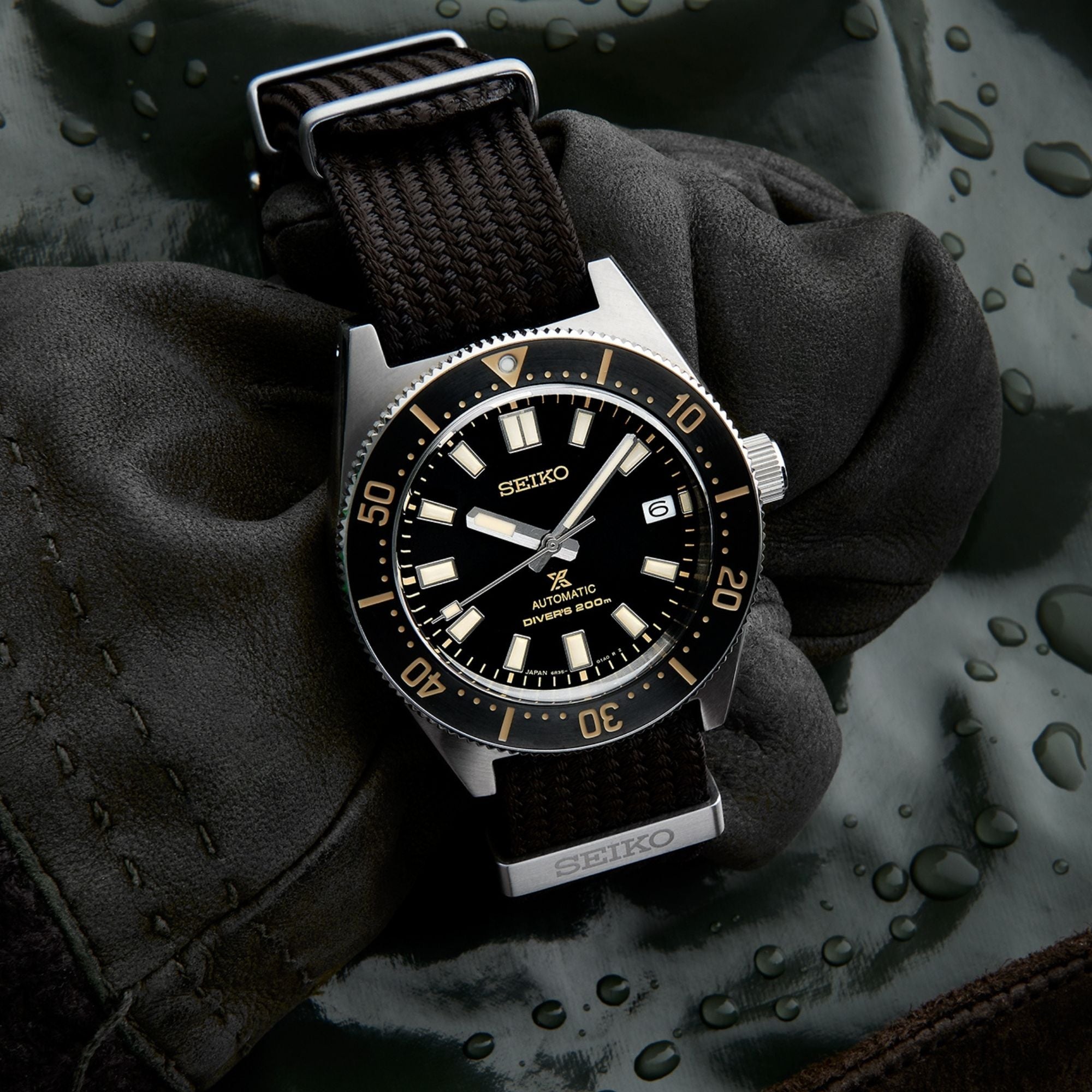 Seiko Prospex First Japanese Diver’s Re-interpretation Automatic Black Dial Nylon Strap Men's Watch SPB239J1