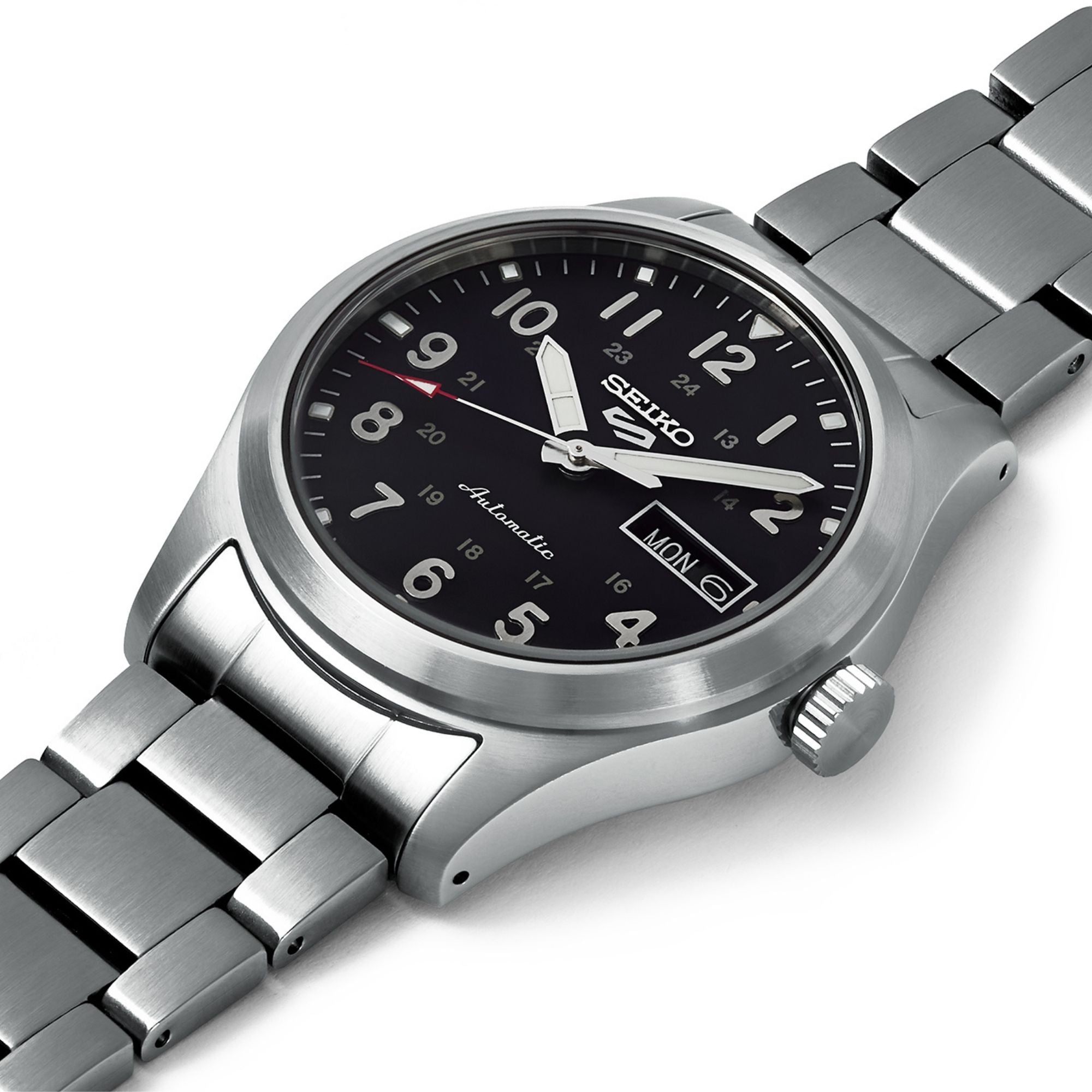 Seiko 5 Sports Military Field Collection Automatic Black Dial Stainless Steel Bracelet Men's Watch SRPG27K1