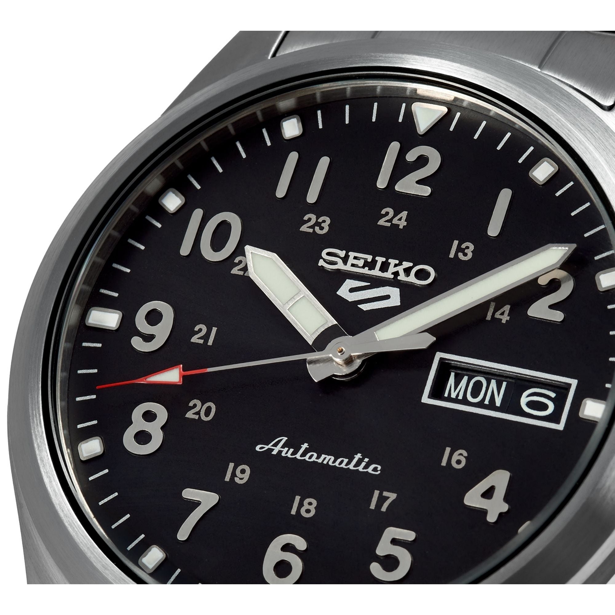 Seiko 5 Sports Military Field Collection Automatic Black Dial Stainless Steel Bracelet Men's Watch SRPG27K1