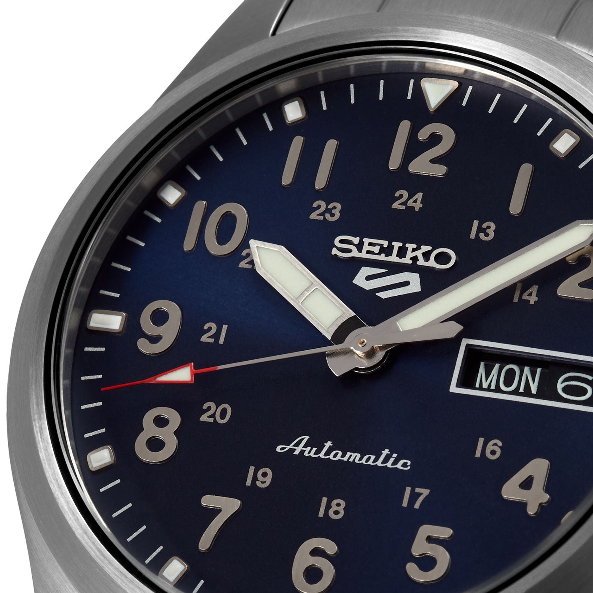Seiko 5 Sports Field Military Collection Automatic Movement Blue Dial Stainless Steel Bracelet Men's Watch SRPG29K1