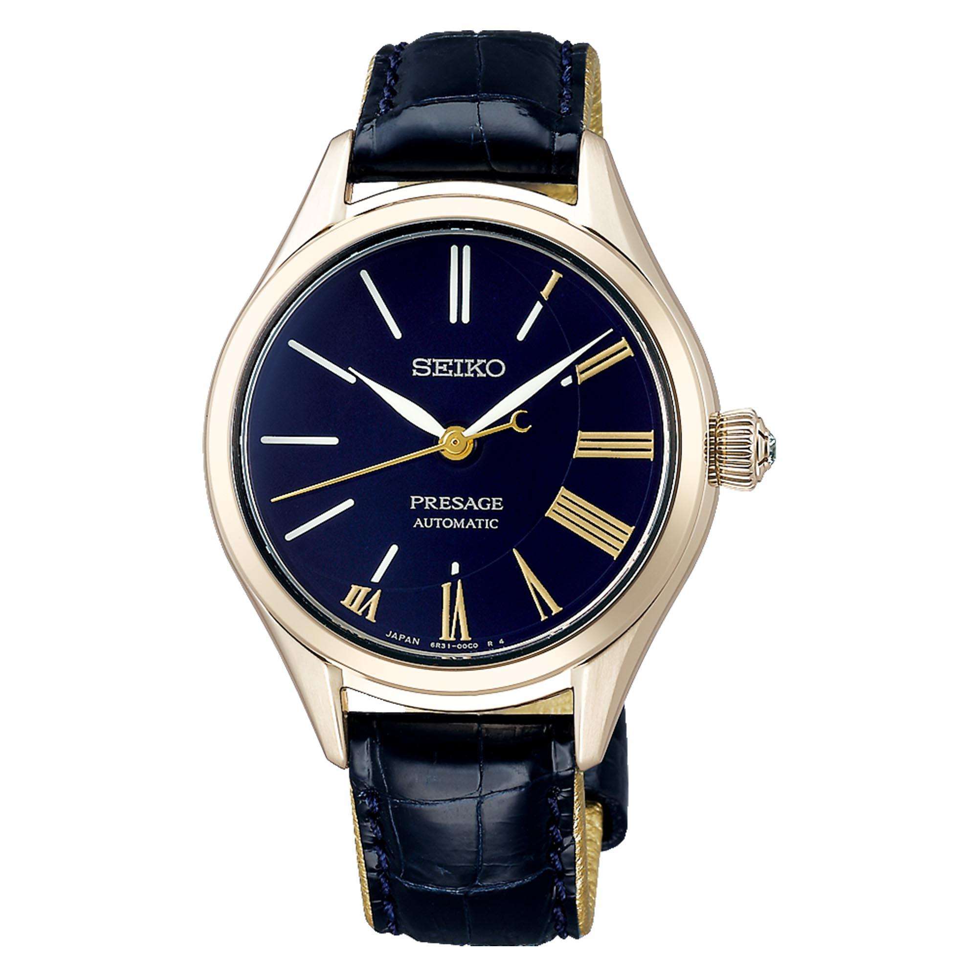 Seiko Presage 'Eternal' Limited Edition Automatic Blue Dial and Leather Strap Ladies Watch SPB236J1