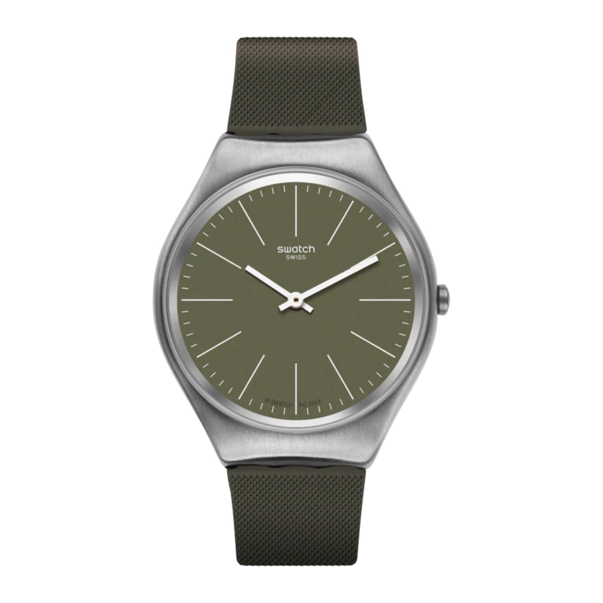 Swatch Skin Irony Skinnature Khaki Green Dial Men's Watch SYXS116