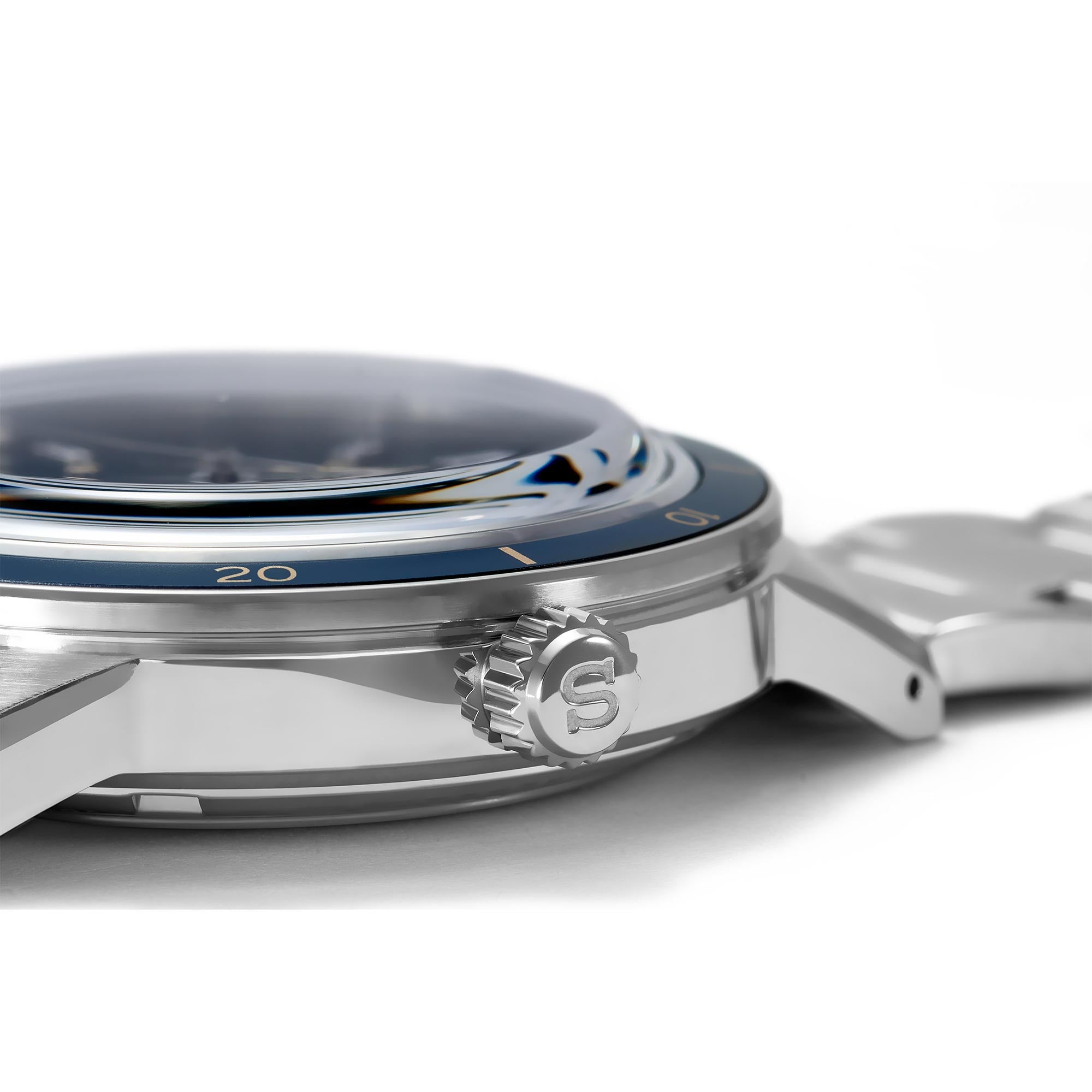 Seiko Presage Style 60s Automatic Blue Dial Stainless Steel Bracelet Men's Watch SRPG05J1