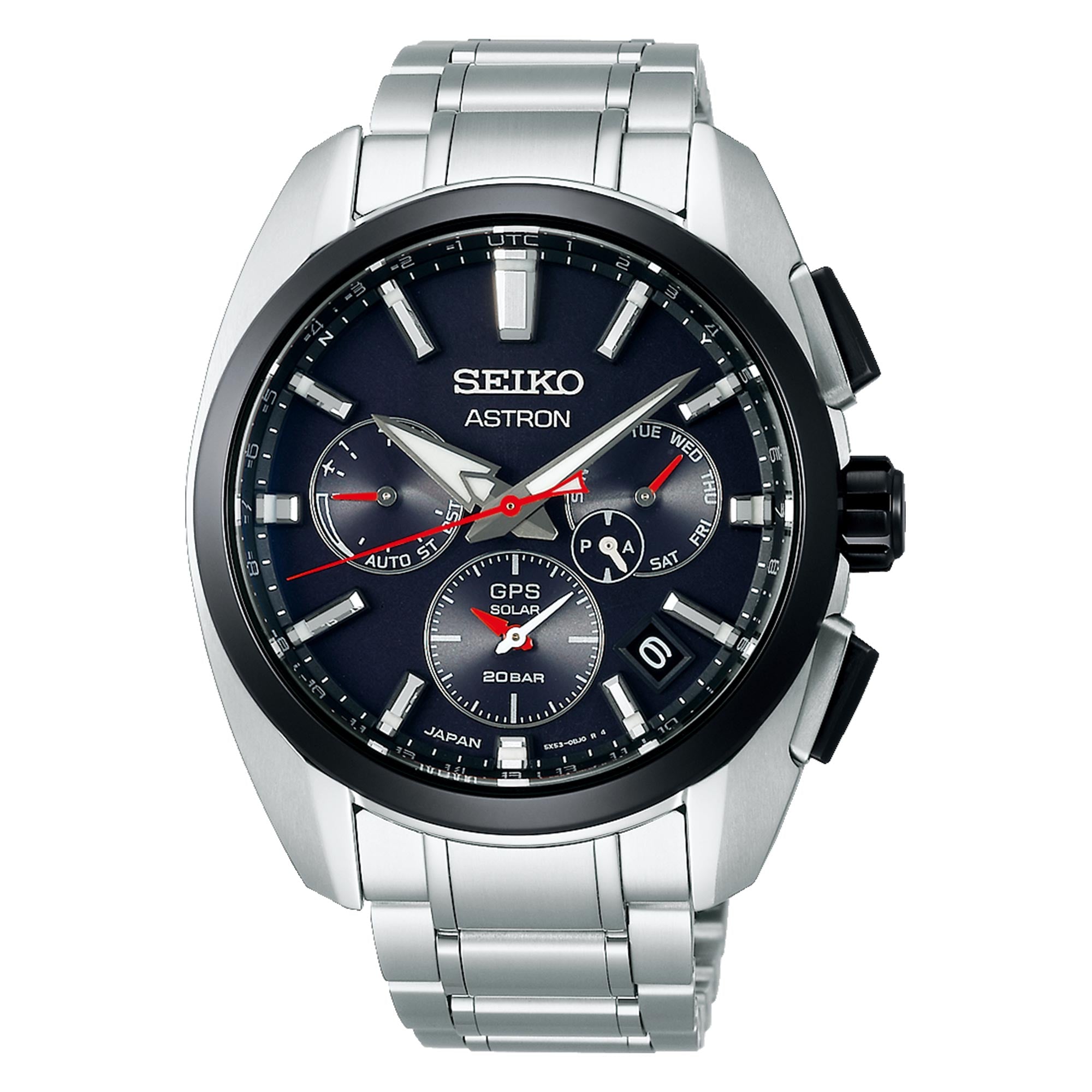 Seiko Astron GPS Solar Black Dial Titanium Bracelet Men's Watch SSH103J1
