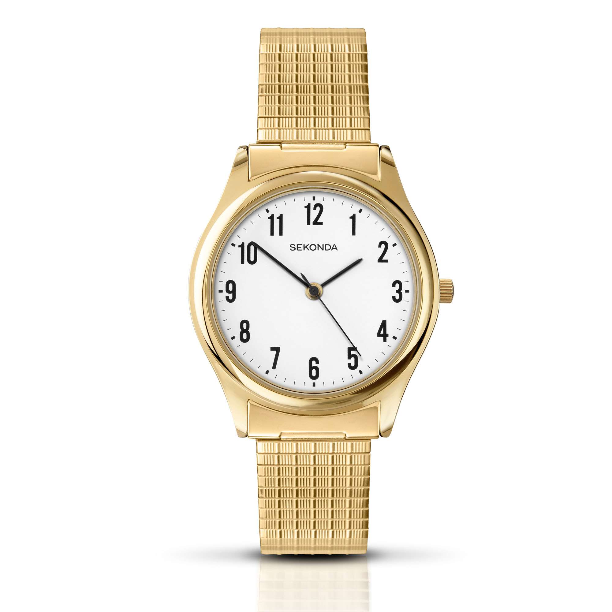 Sekonda Classic Quartz White Dial Gold PVD Expander Bracelet Men's Watch 3752.00