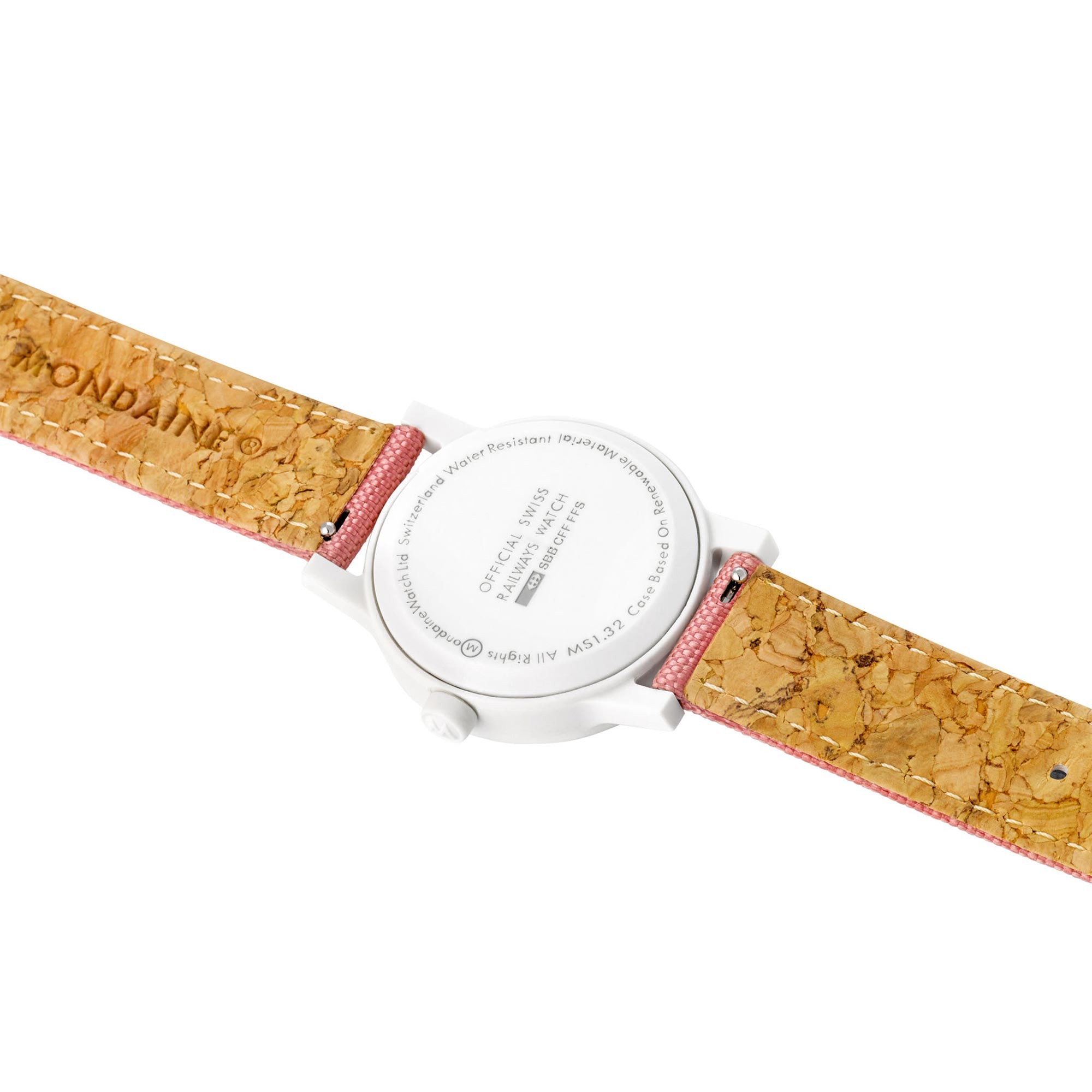 Mondaine Essence Sustainable Ladies Watch Quartz Movement White Dial Textile Strap MS1.32111.LP