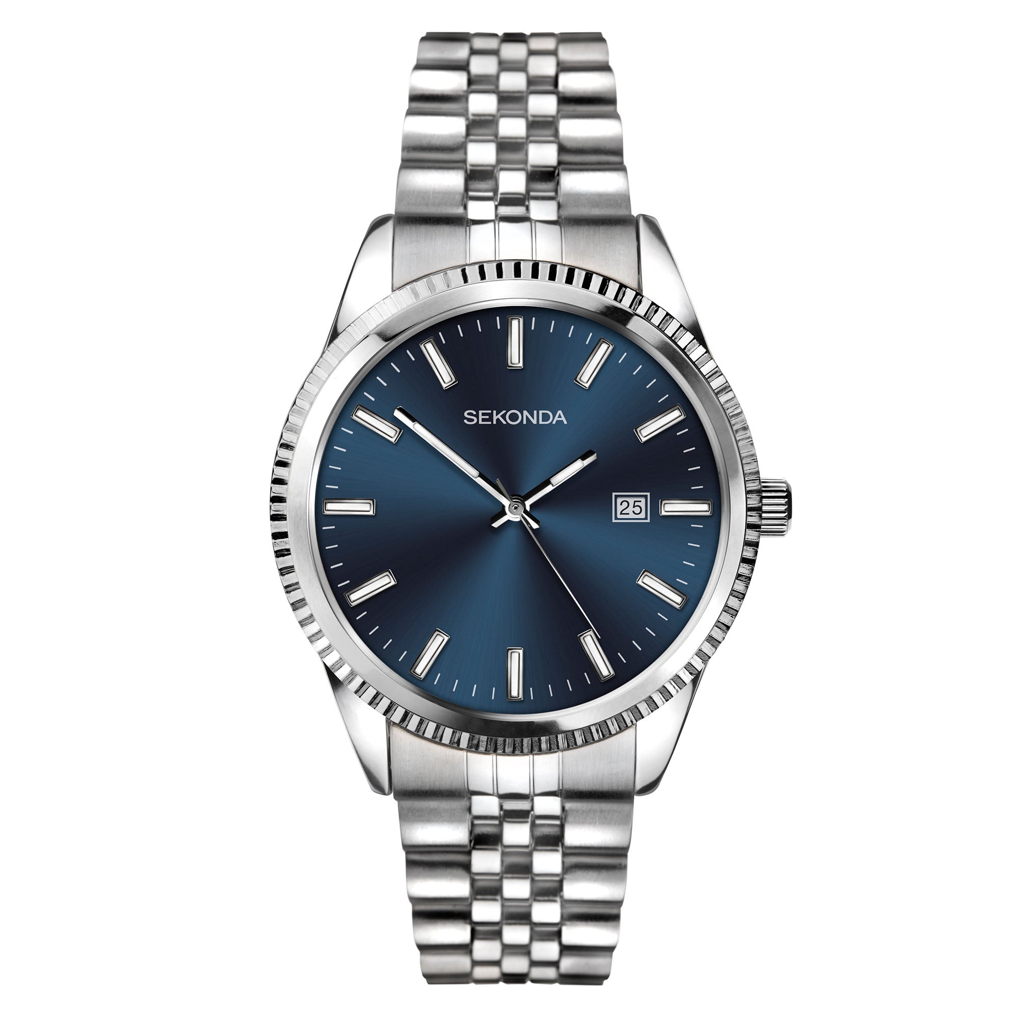 Sekonda Classic Quartz Blue Dial Stainless Steel Bracelet Men’s Watch 1640
