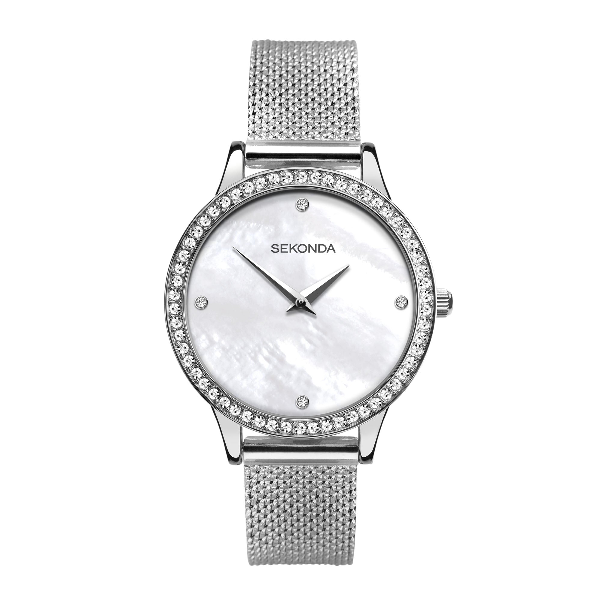 Sekonda Fashion Quartz White Dial Milanese Bracelet Watch 40035
