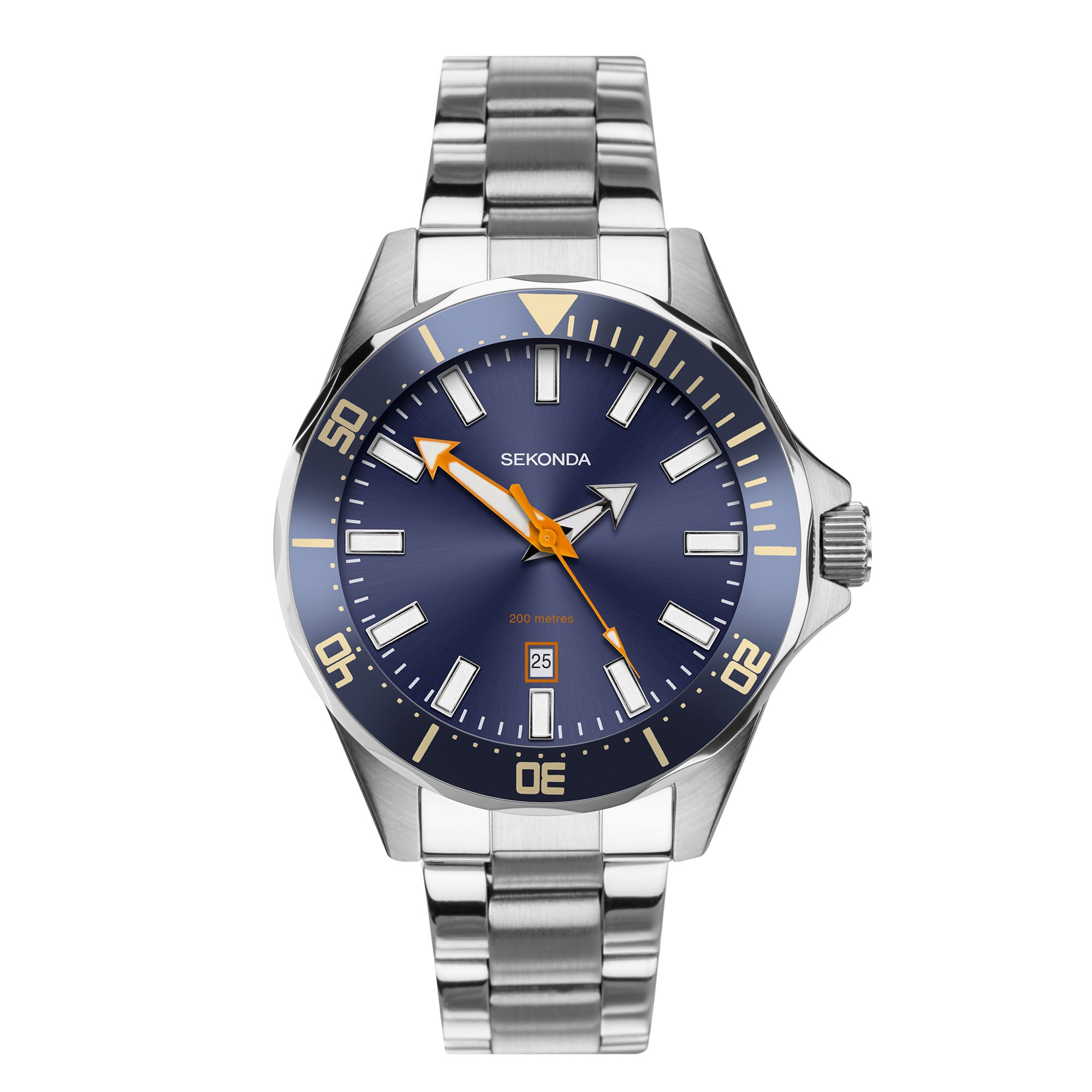 Sekonda Sports Quartz Blue Dial Stainless Steel Bracelet Men’s Watch 1845