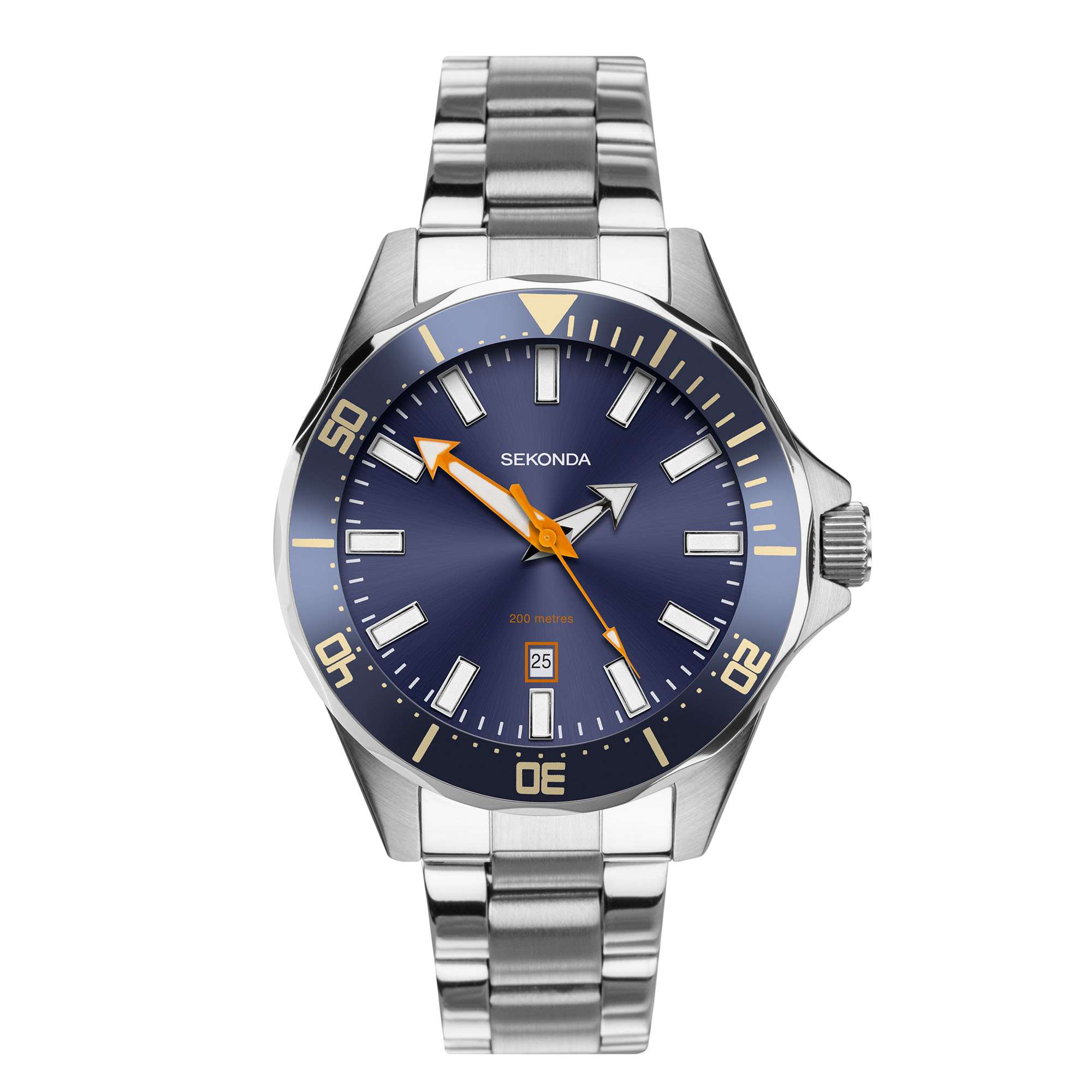 Sekonda Sports Quartz Blue Dial Stainless Steel Bracelet Men’s Watch 1845
