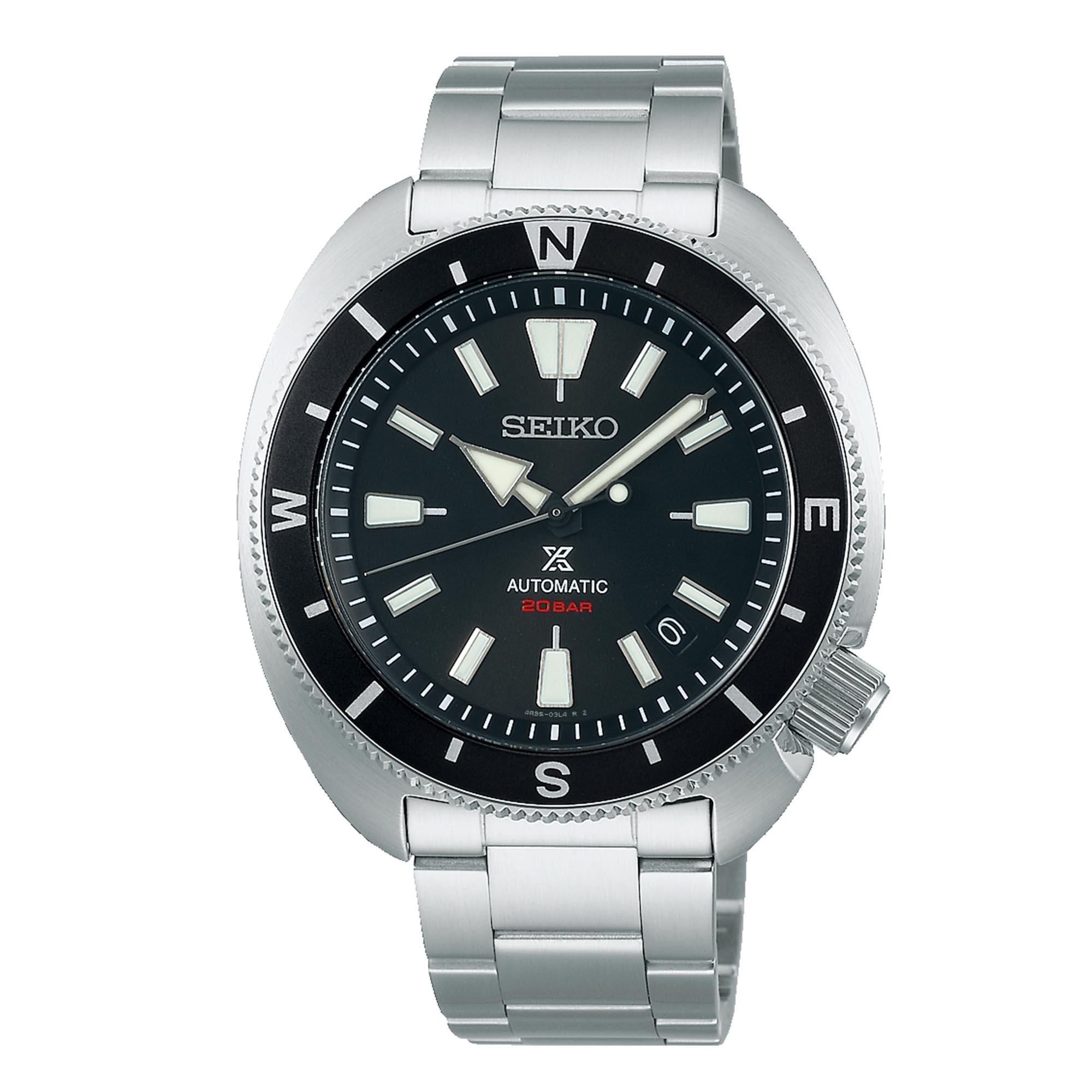 Seiko Prospex Tortoise Automatic Gunmetal Grey Dial Stainless Steel Bracelet Men's Watch SRPH17K1