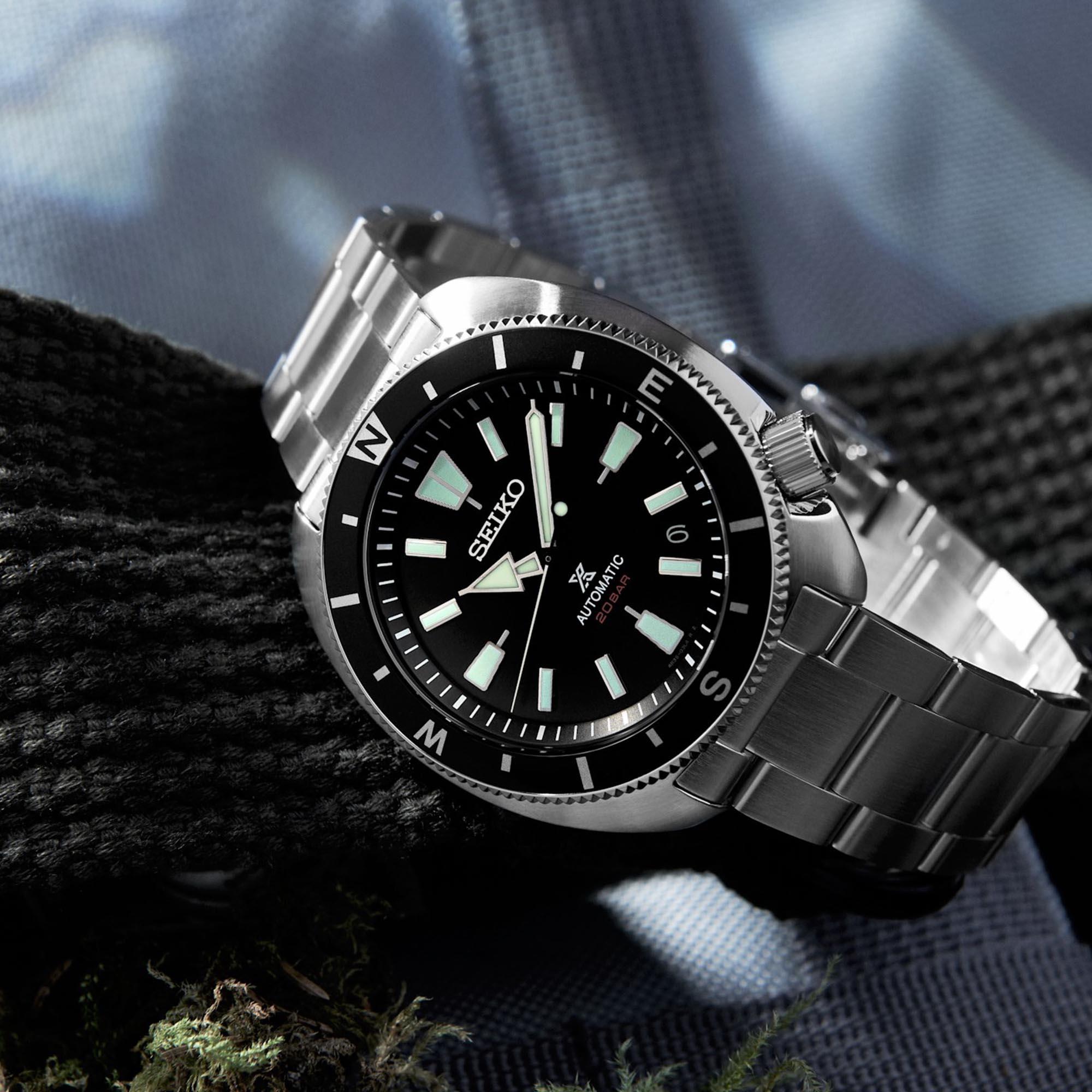 Seiko Prospex Tortoise Automatic Gunmetal Grey Dial Stainless Steel Bracelet Men's Watch SRPH17K1