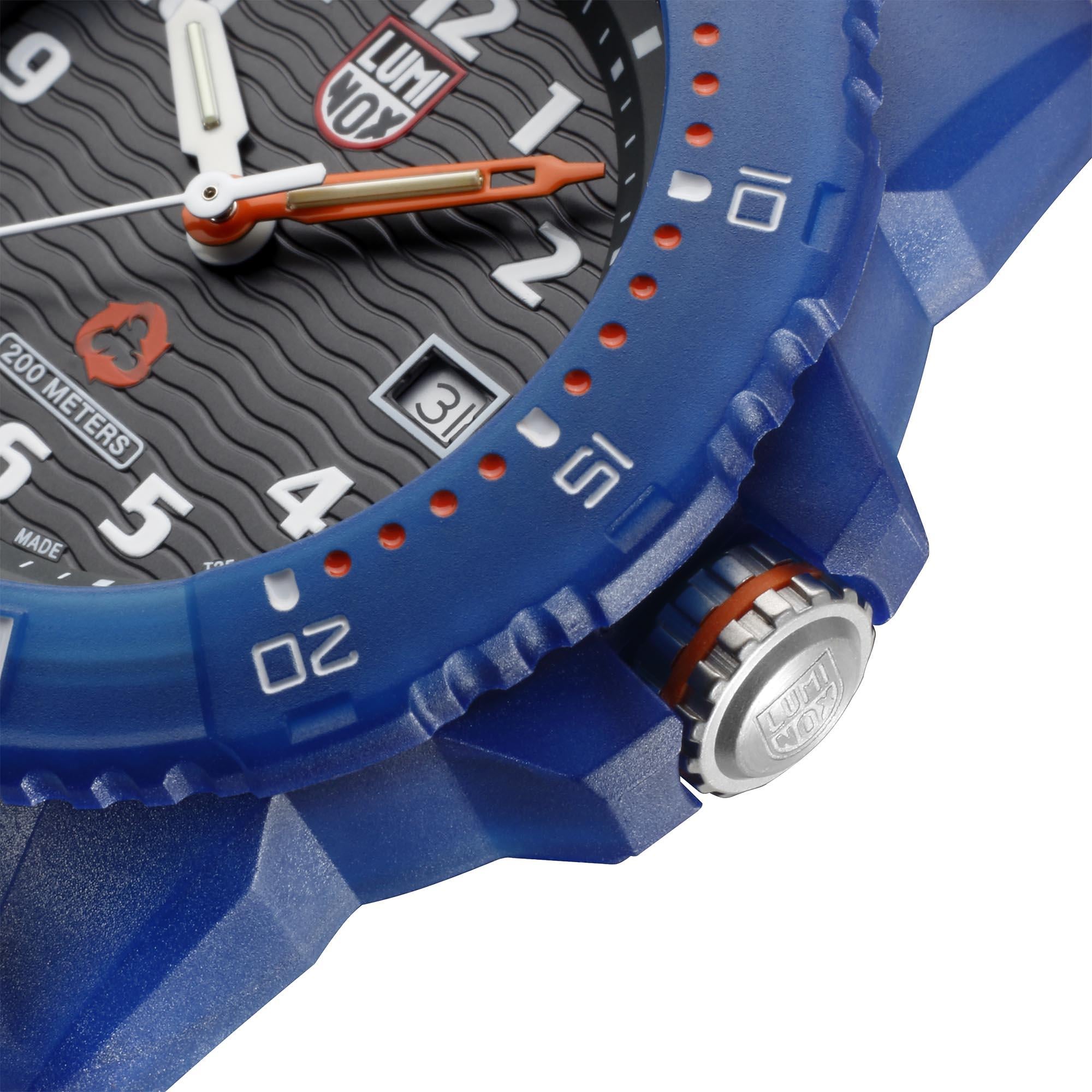 Luminox #Tide Recycled Ocean Material Quartz Black Dial Grey Nylon Strap Men's Watch XS.8902.ECO