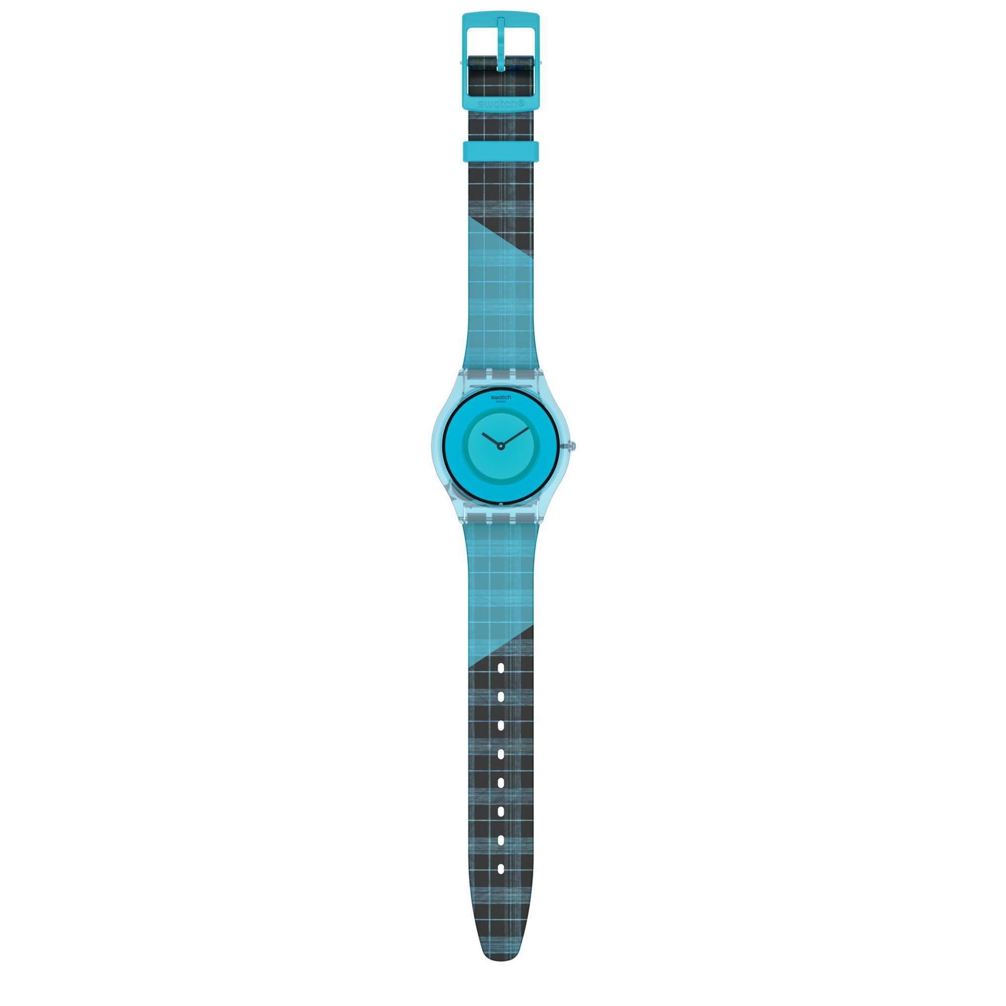 Swatch Supriya Sari Mardas 01 Quartz Blue Dial Multi Tonal Silicone Strap Watch SS08Z102