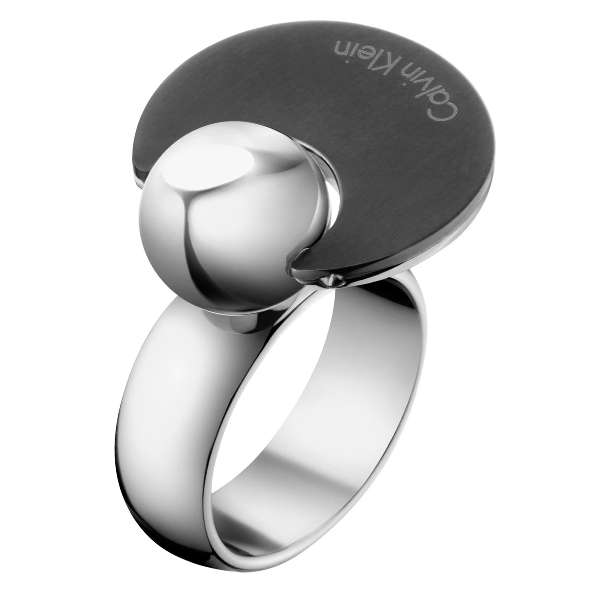Calvin Klein Opposite Stainless Steel Ring Ladies Jewellery Large KJ3ZBR280108
