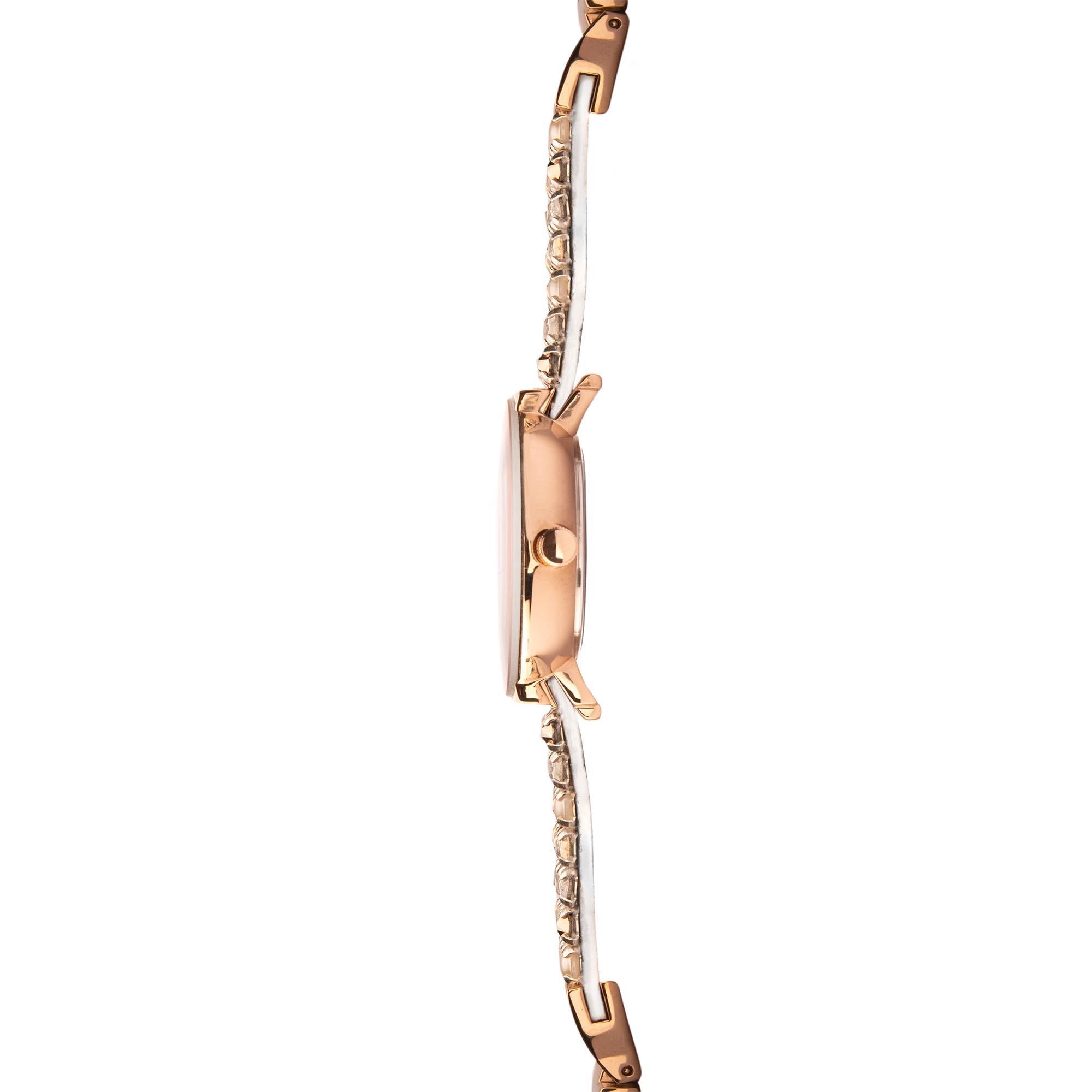 Seksy Classic Quartz Mother of Pearl Dial Rose Gold IP Brass Bracelet Ladies Watch 2950