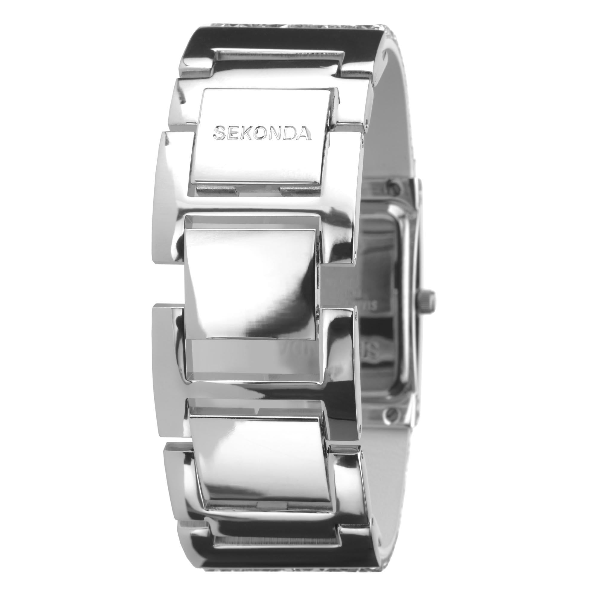 Seksy Dress Quartz Silver Dial Silver PVD Brass Bracelet Ladies Watch 2652