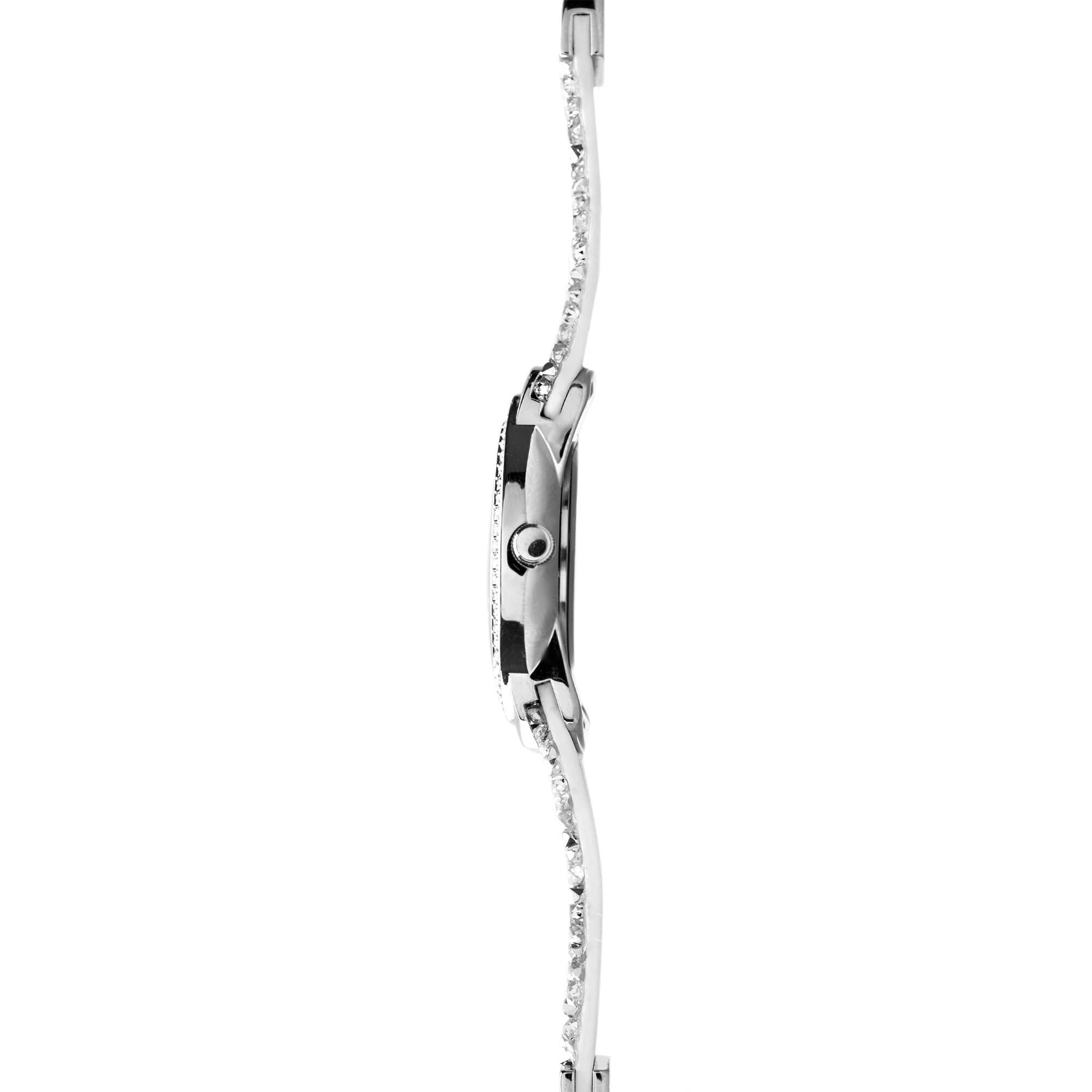 Seksy Rocks Quartz Silver Dial Silver Brass Bracelet Ladies Watch 40039