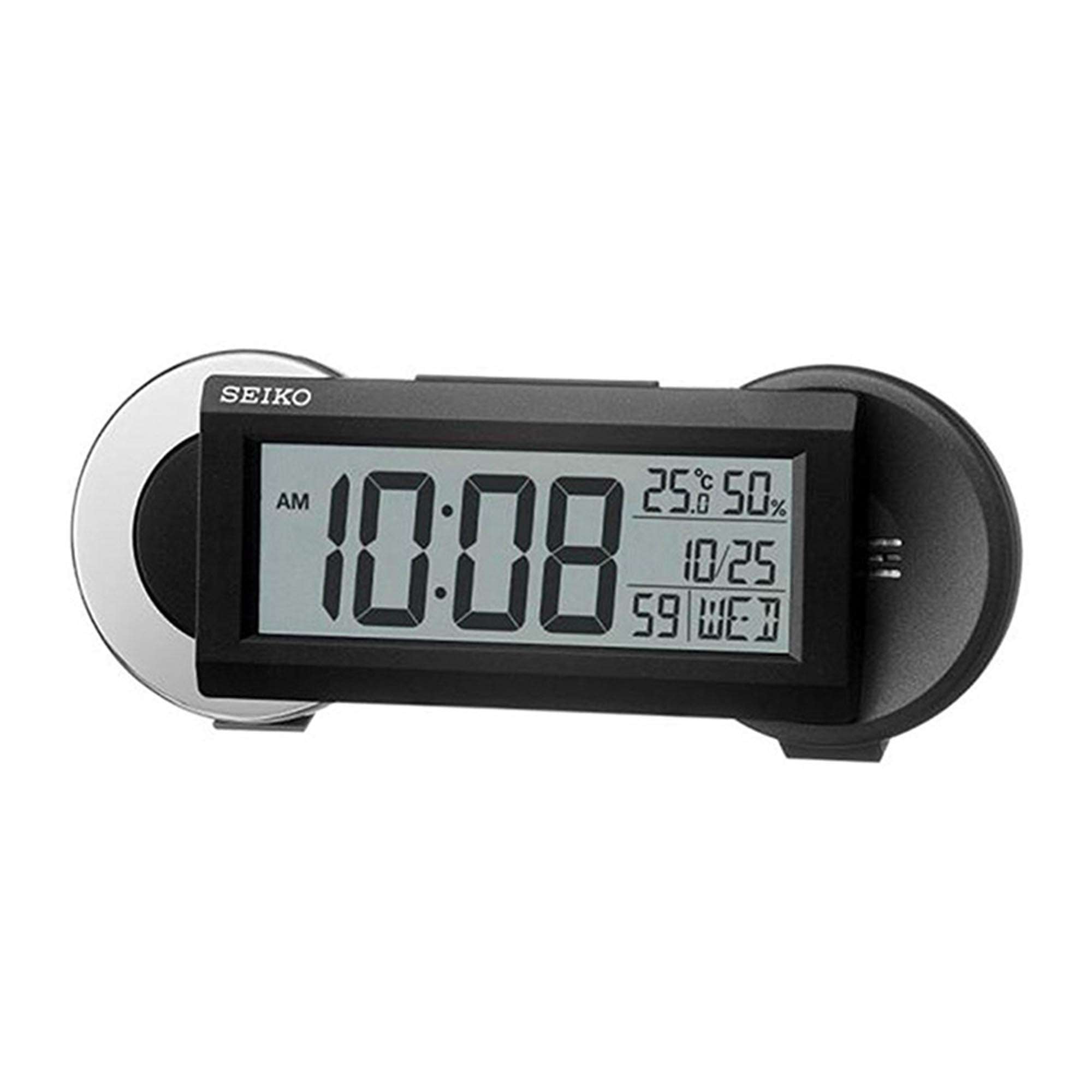 Seiko Black Plastic Digital Alarm Clock QHL071K