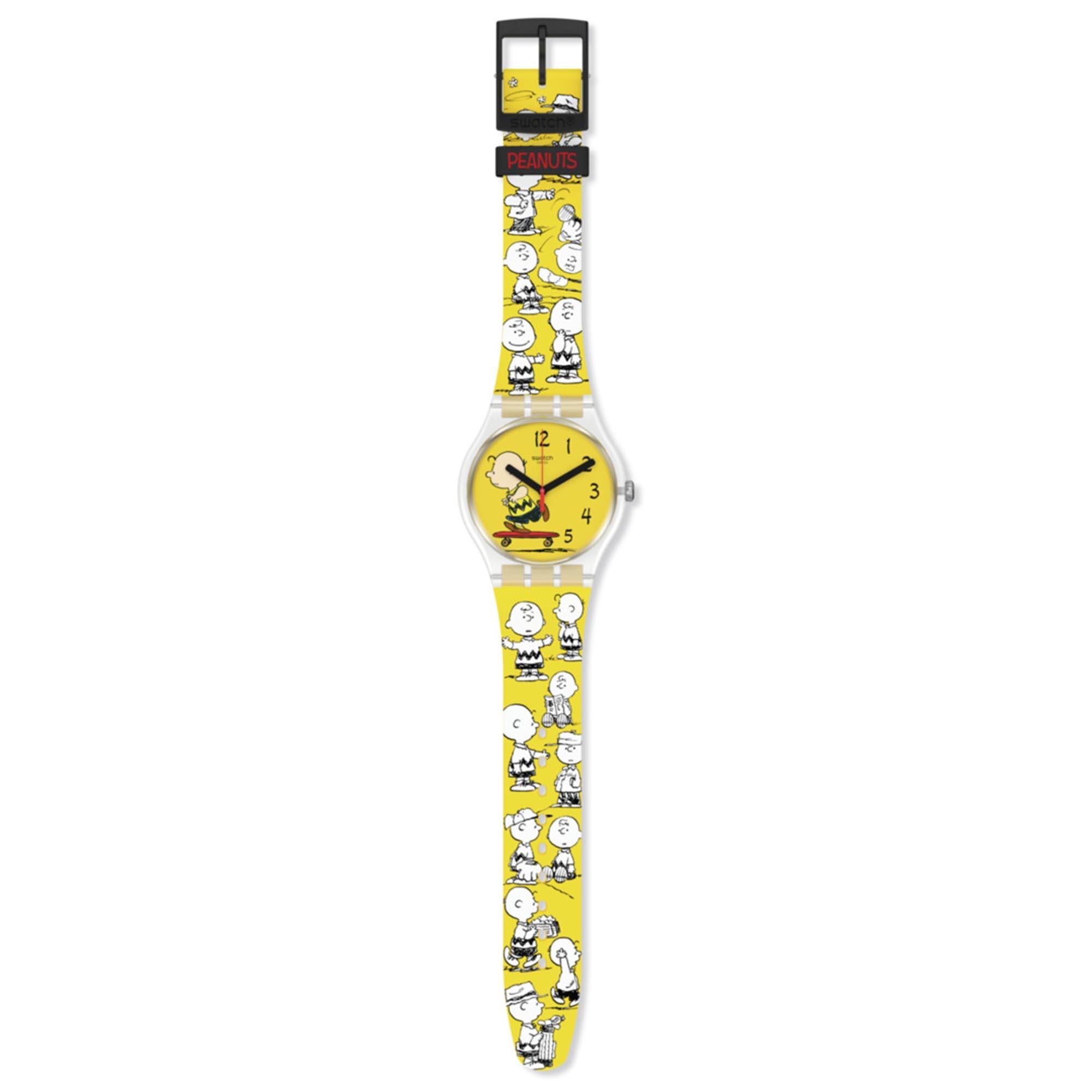 Peanuts POW WOW Charlie Brown Yellow Dial and Silicone Strap Watch SO29Z101