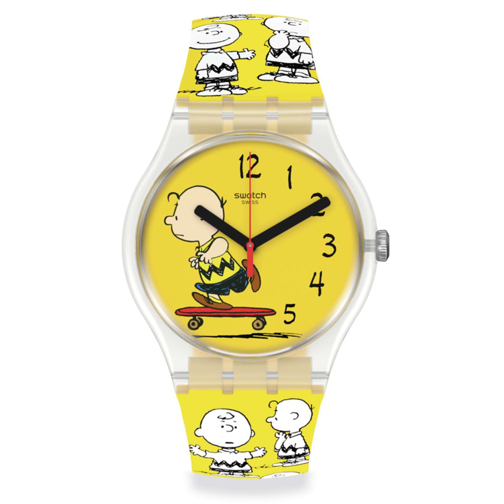Peanuts POW WOW Charlie Brown Yellow Dial and Silicone Strap Watch SO29Z101