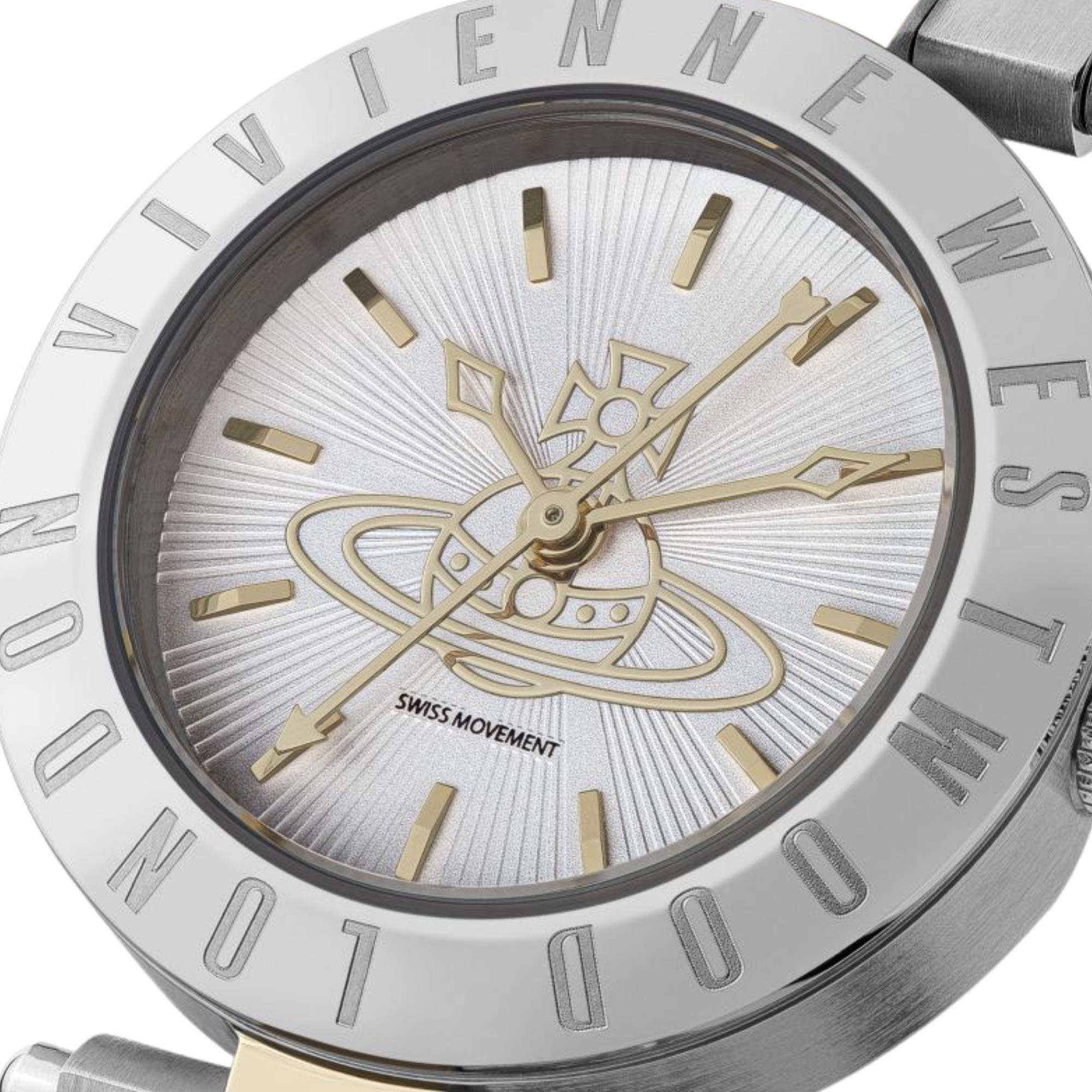 Vivienne Westwood Westbourne Quartz Silver Dial Two Tone Stainless Steel Bracelet Ladies Watch VV092LSG