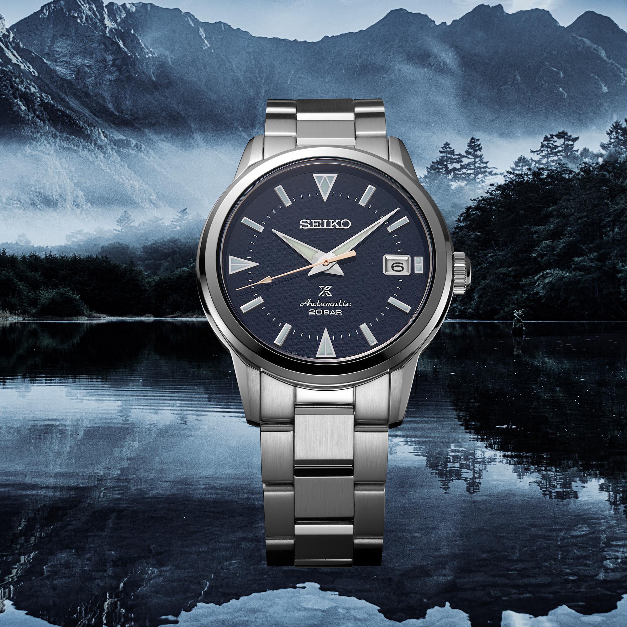 Seiko Prospex Deep Lake Alpinist Automatic Blue Dial Stainless Steel Bracelet Men's Watch SPB249J1