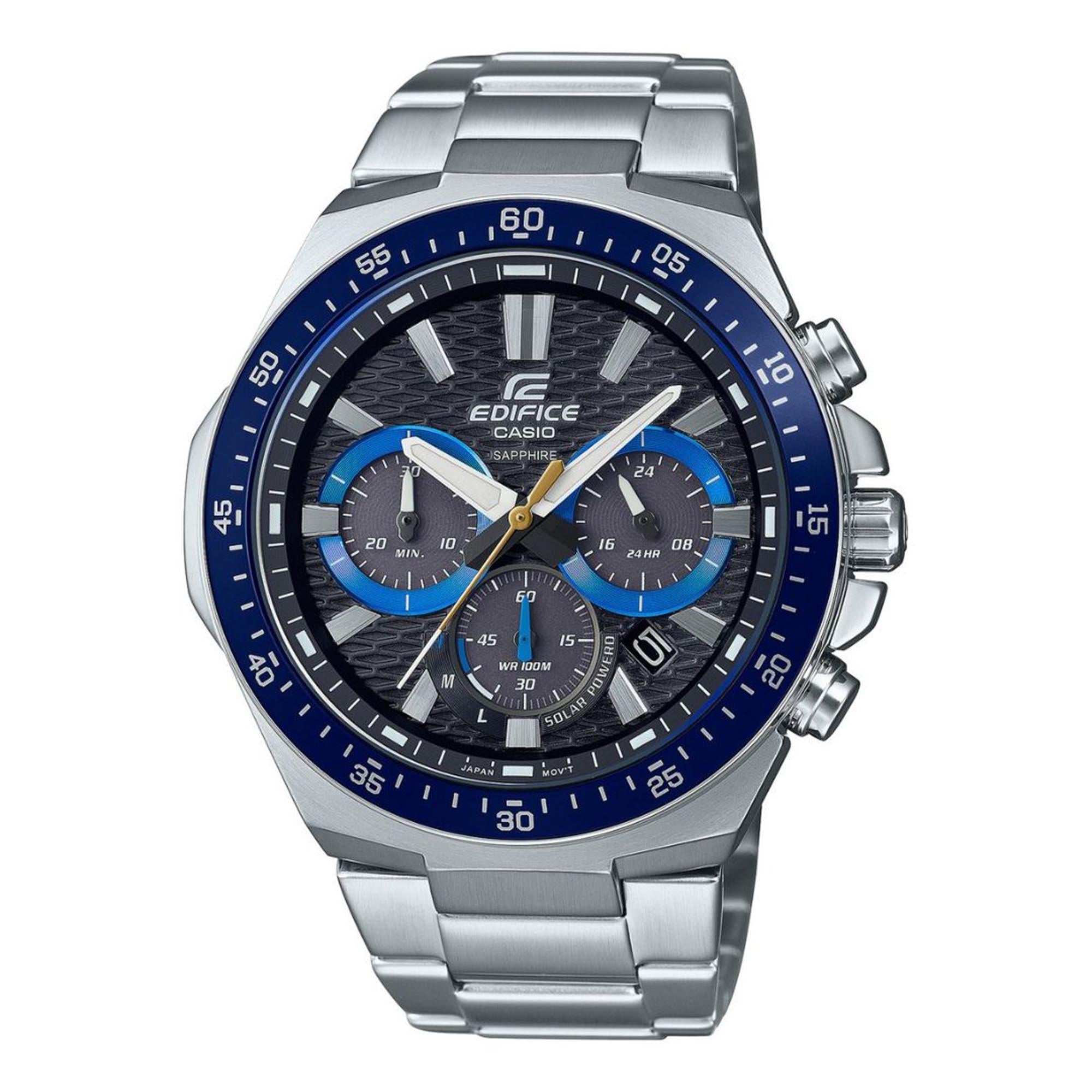 Casio Edifice Solar Quartz Black Dial Stainless Steel Bracelet Men?s Watch EFS-S600D-1A2VUEF