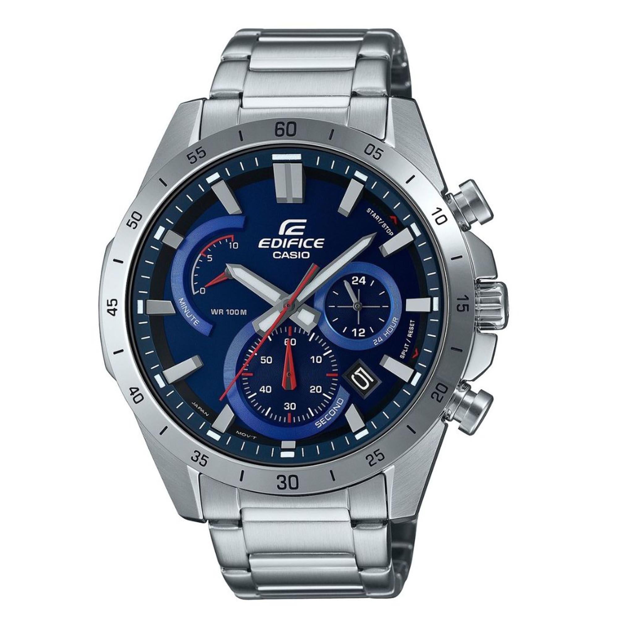 Casio Edifice Quartz Blue Dial Stainless Steel Bracelet Men's Watch EFR-573D-2AVUEF