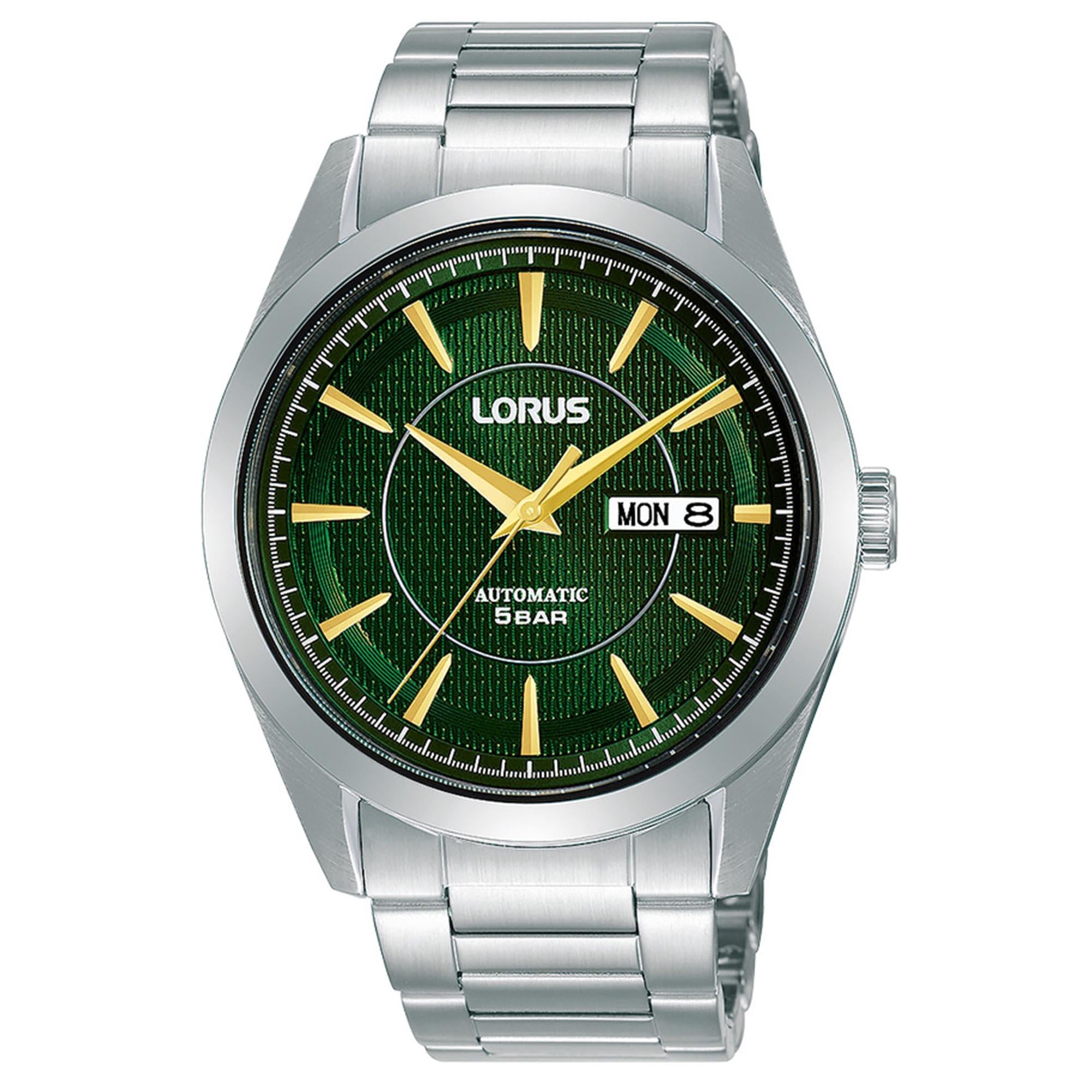 Lorus Classic Automatic Green Dial Stainless Steel Bracelet Men's Watch RL439AX9