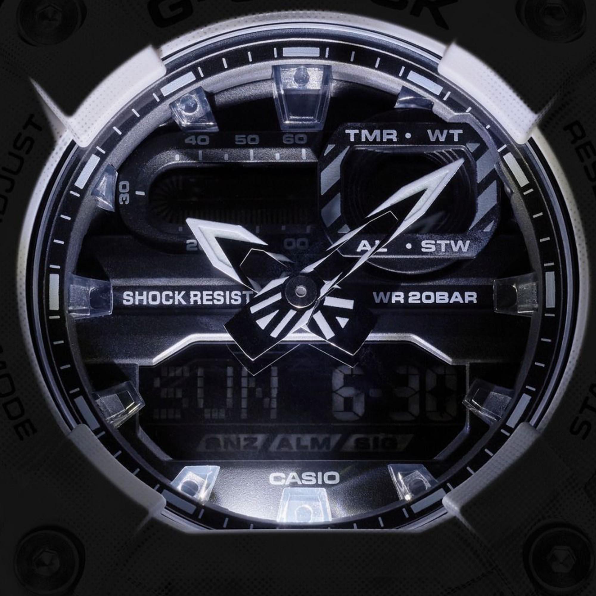 Casio G-Shock Snow Camo Series Quartz Black Dial Grey Resin Strap Mens Watch GA-900GC-7AER
