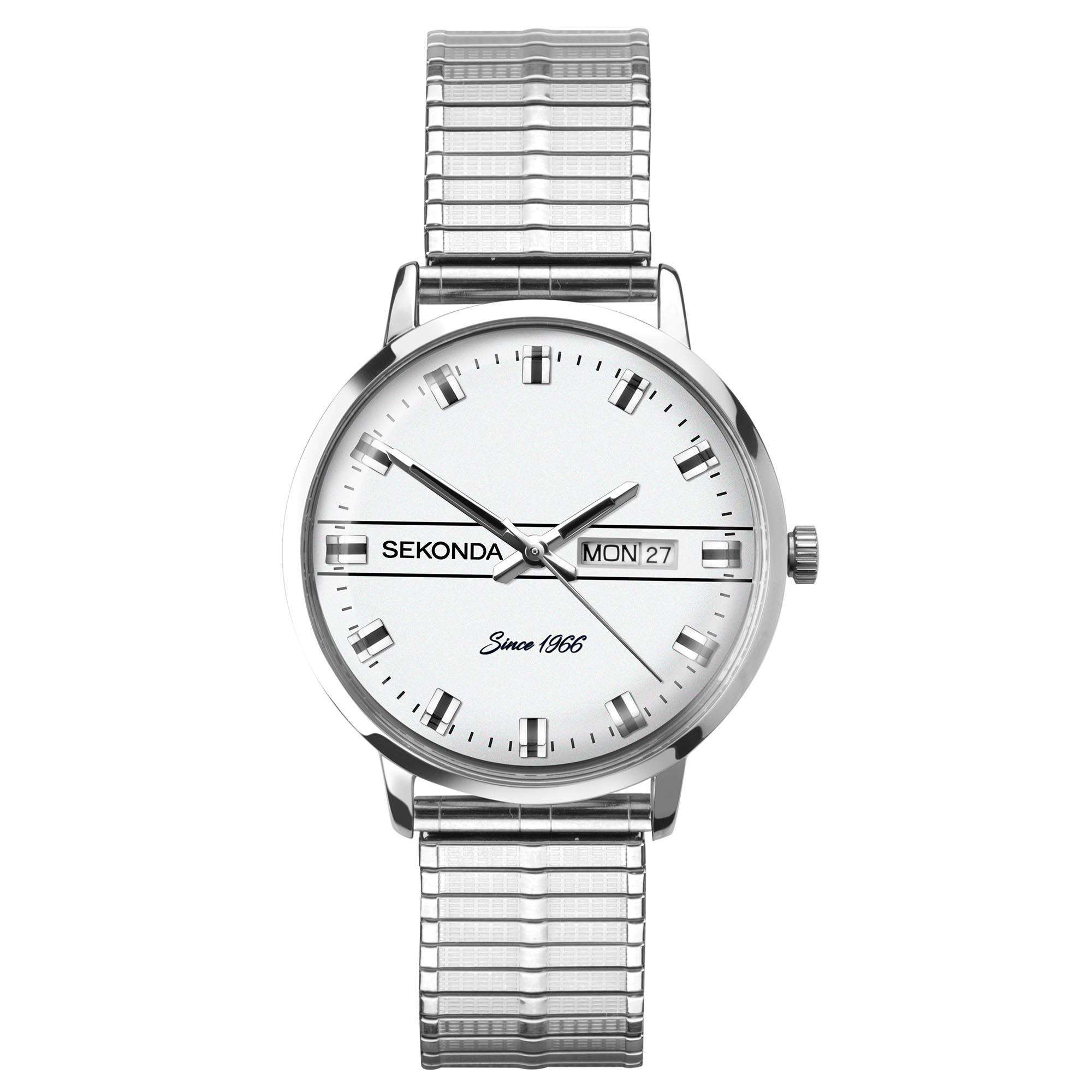 Sekonda Classic Quartz White Dial Stainless Steel Bracelet Unisex Watch 1951