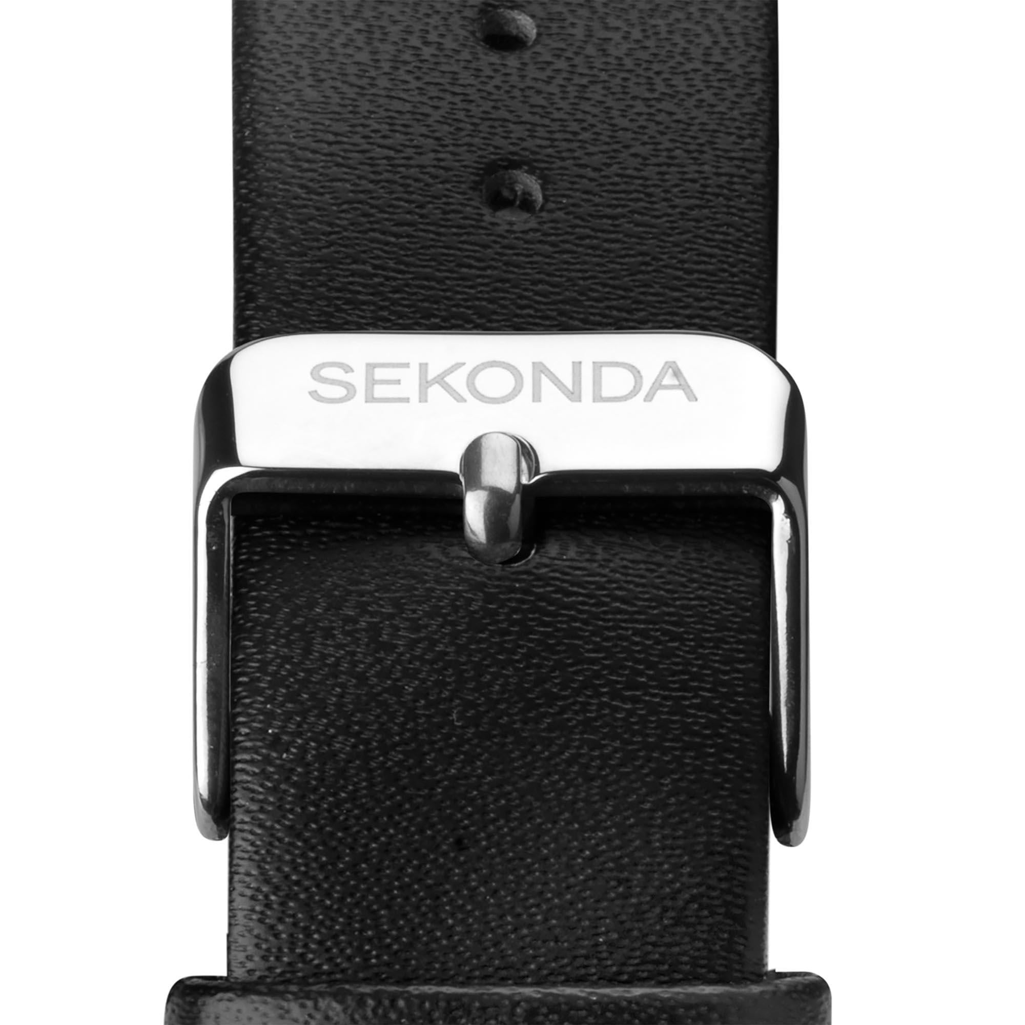 Sekonda Classic Quartz White Dial Black Strap Unisex Watch 1939