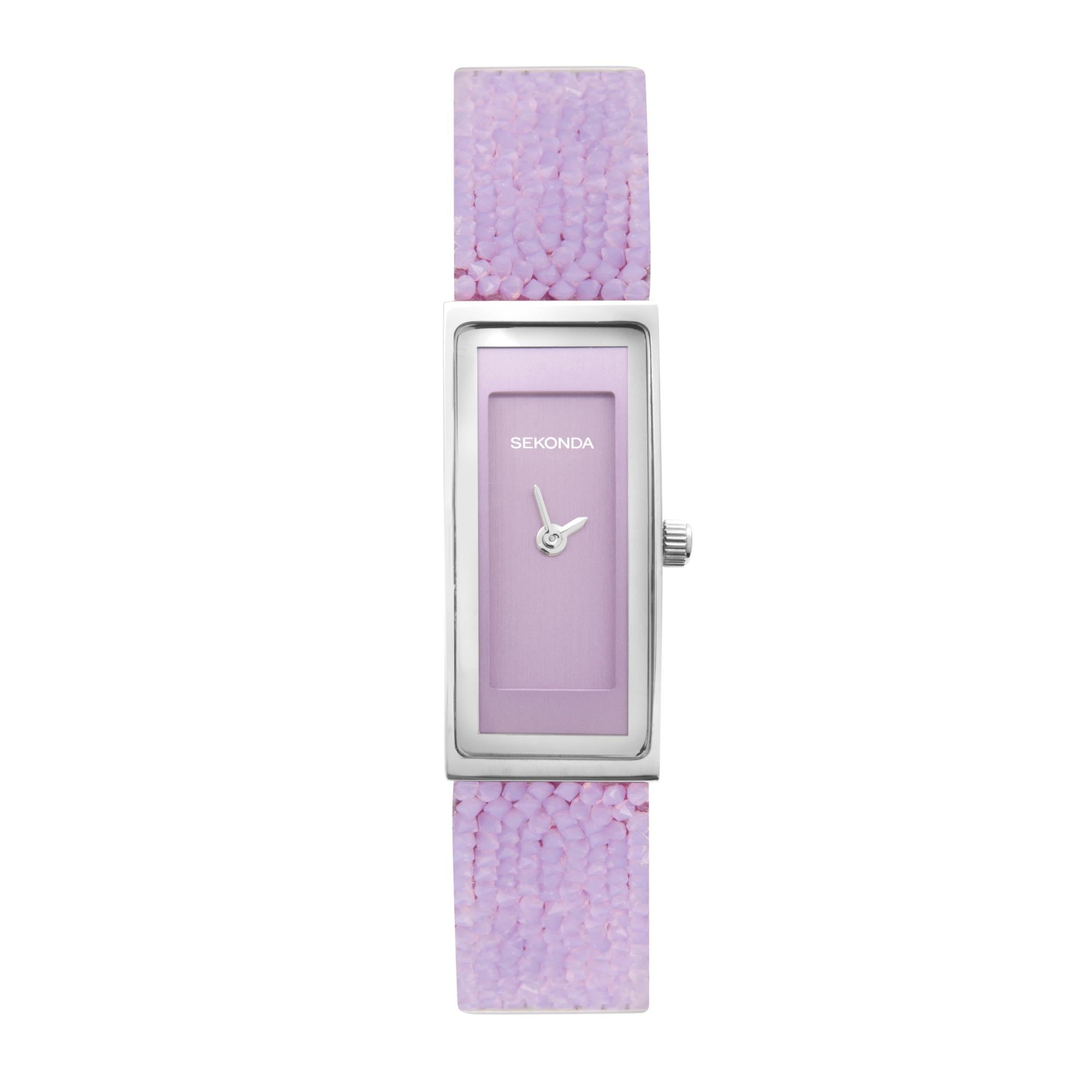 Sekonda Pastel Rocks Quartz Lilac Dial Lilac Strap Ladies Watch 40375