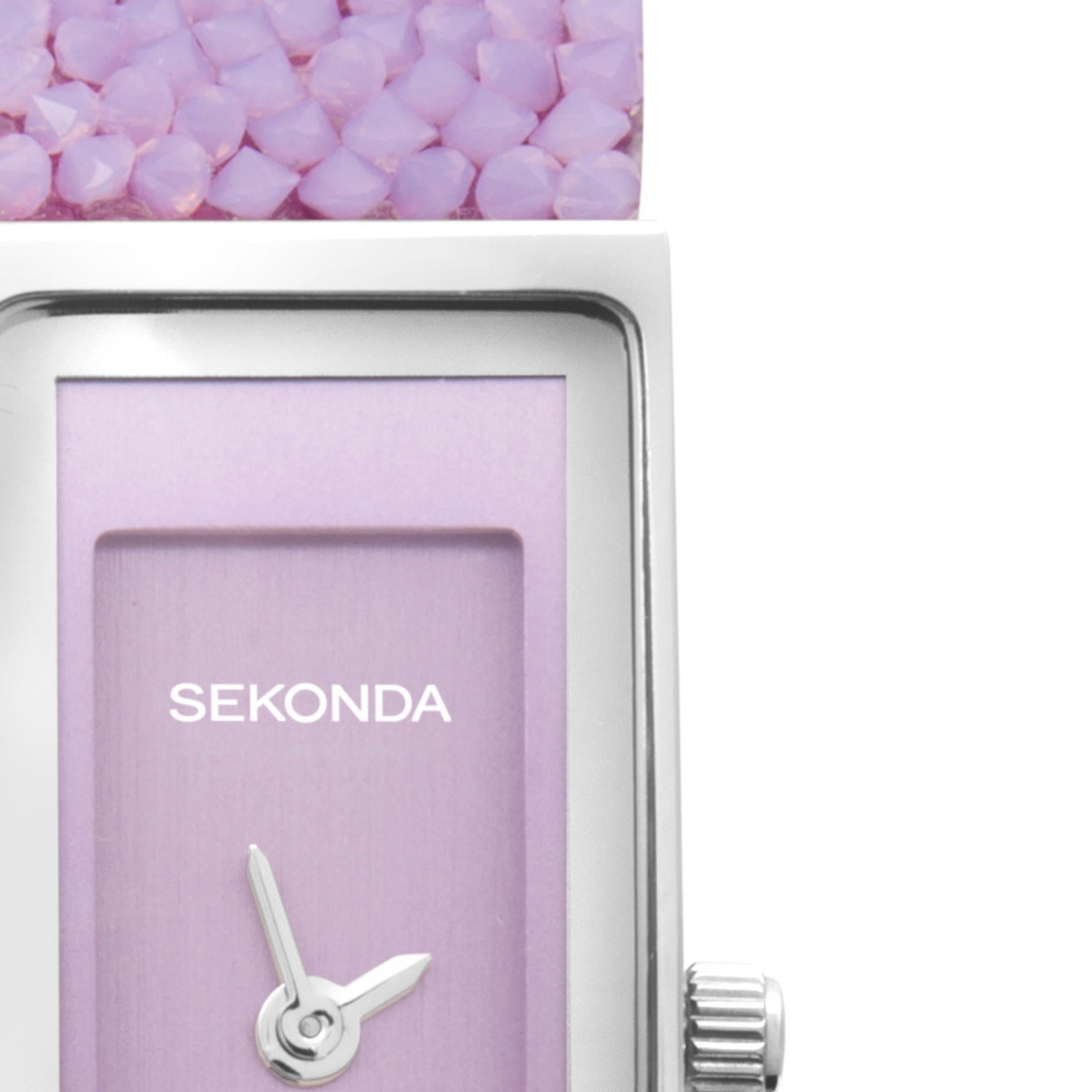 Sekonda Pastel Rocks Quartz Lilac Dial Lilac Strap Ladies Watch 40375