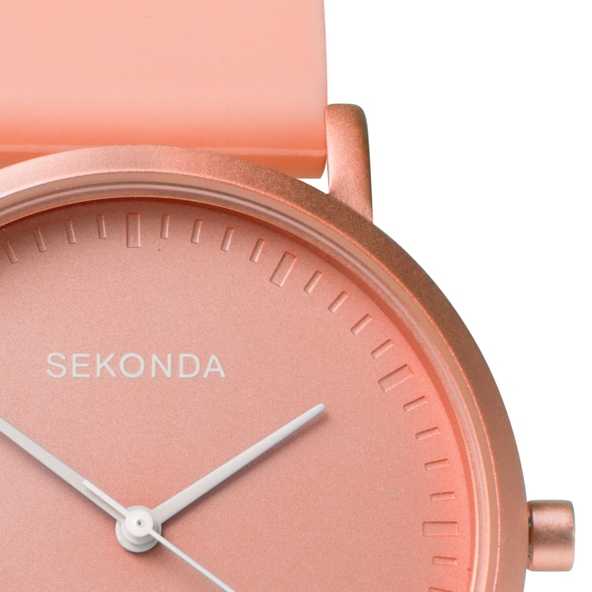 Sekonda In Colour Quartz Pink Dial Pink Silicone Strap Ladies Watch 40394
