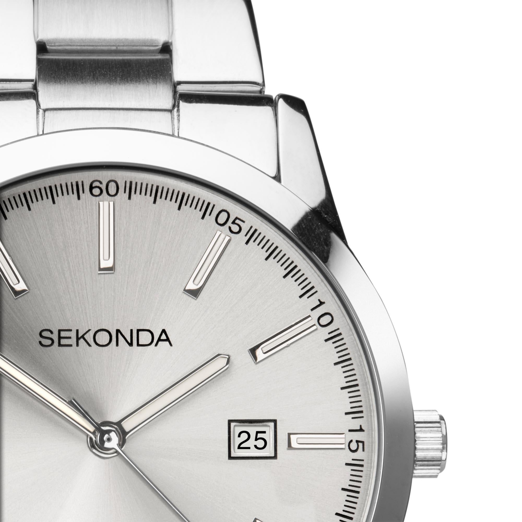 Sekonda ColourPop Quartz Silver Dial Stainless Bracelet Men's Watch 1945