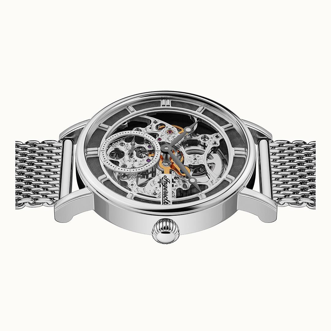 Ingersoll The Herald Automatic Grey Dial Milanese Bracelet Men's Watch I00405B
