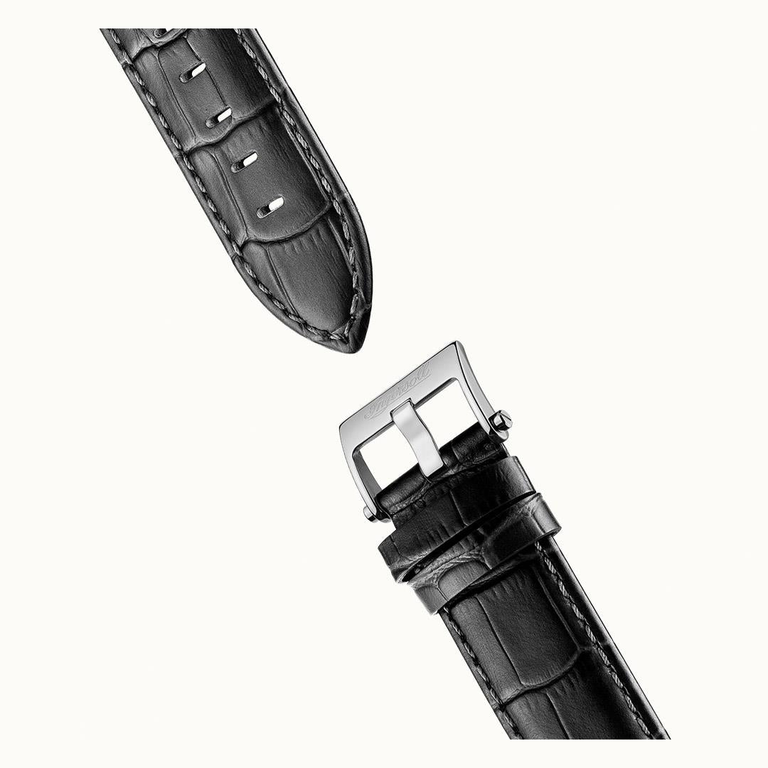 Ingersoll The Michigan Automatic White Dial Black Leather Strap Men's Watch I01105