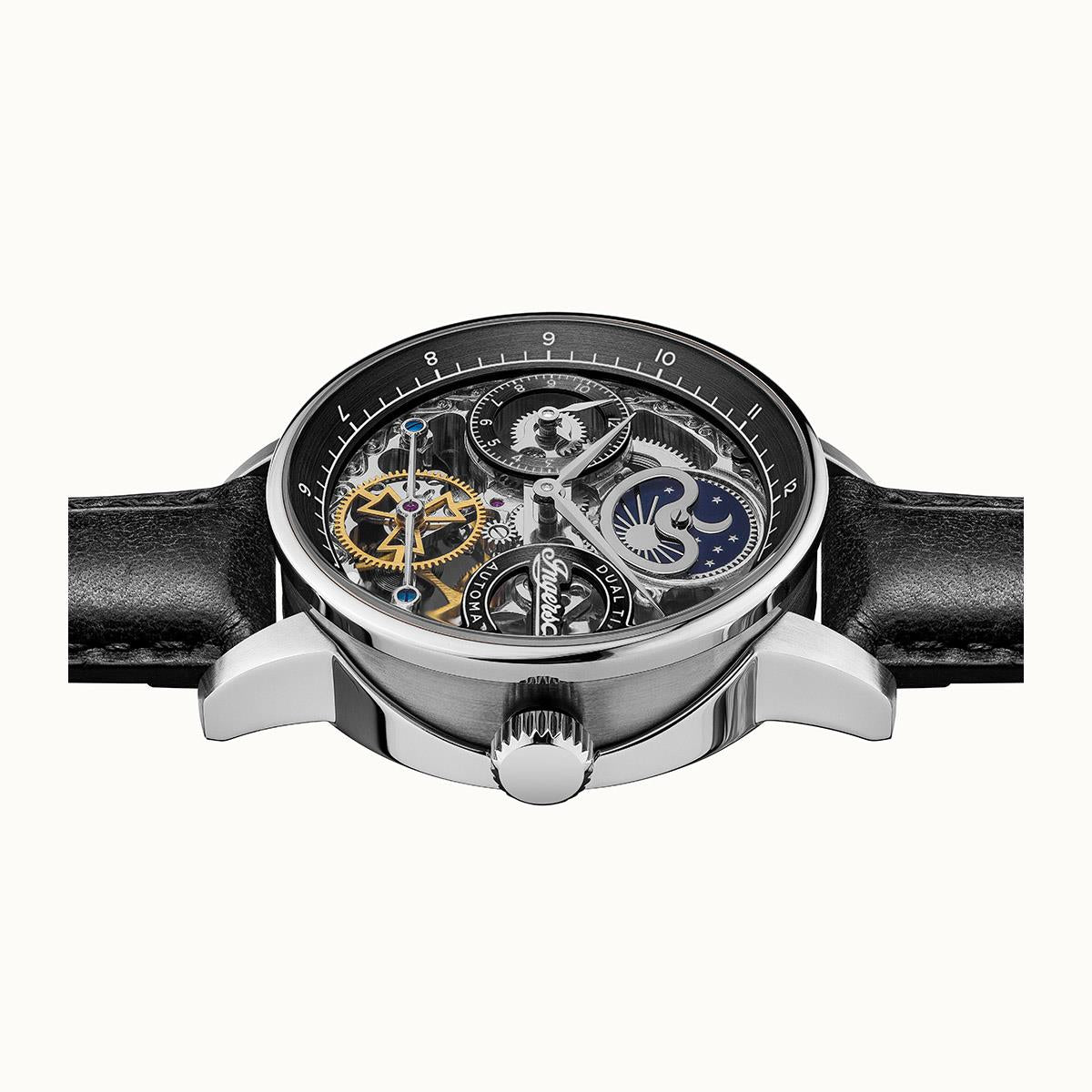 Ingersoll The Jazz Automatic Black Dial Black Leather Strap Men's Watch I07701