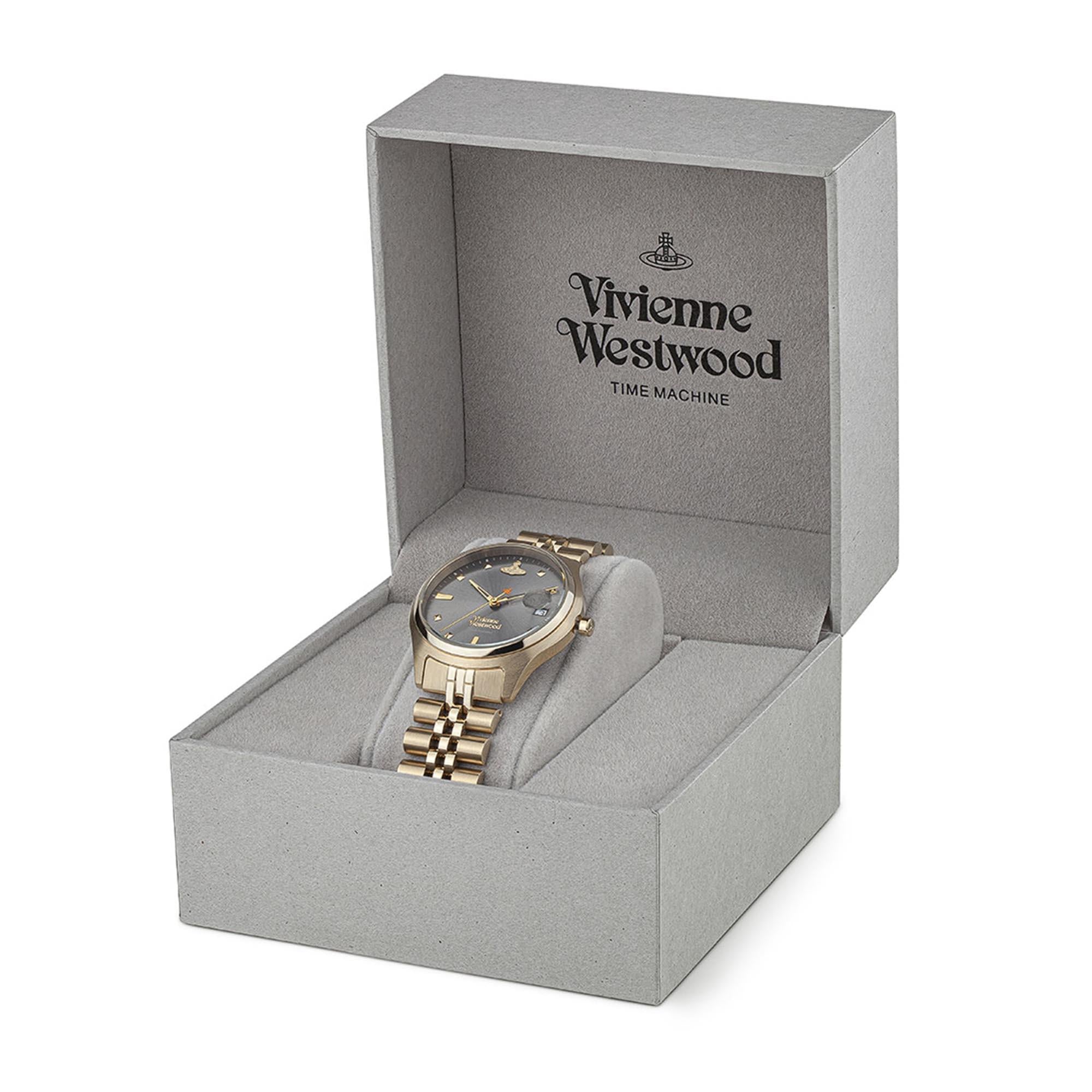 Vivienne Westwood Camberwell Quartz Grey Dial Gold Stainless Steel Bracelet Ladies Watch VV261GYGD