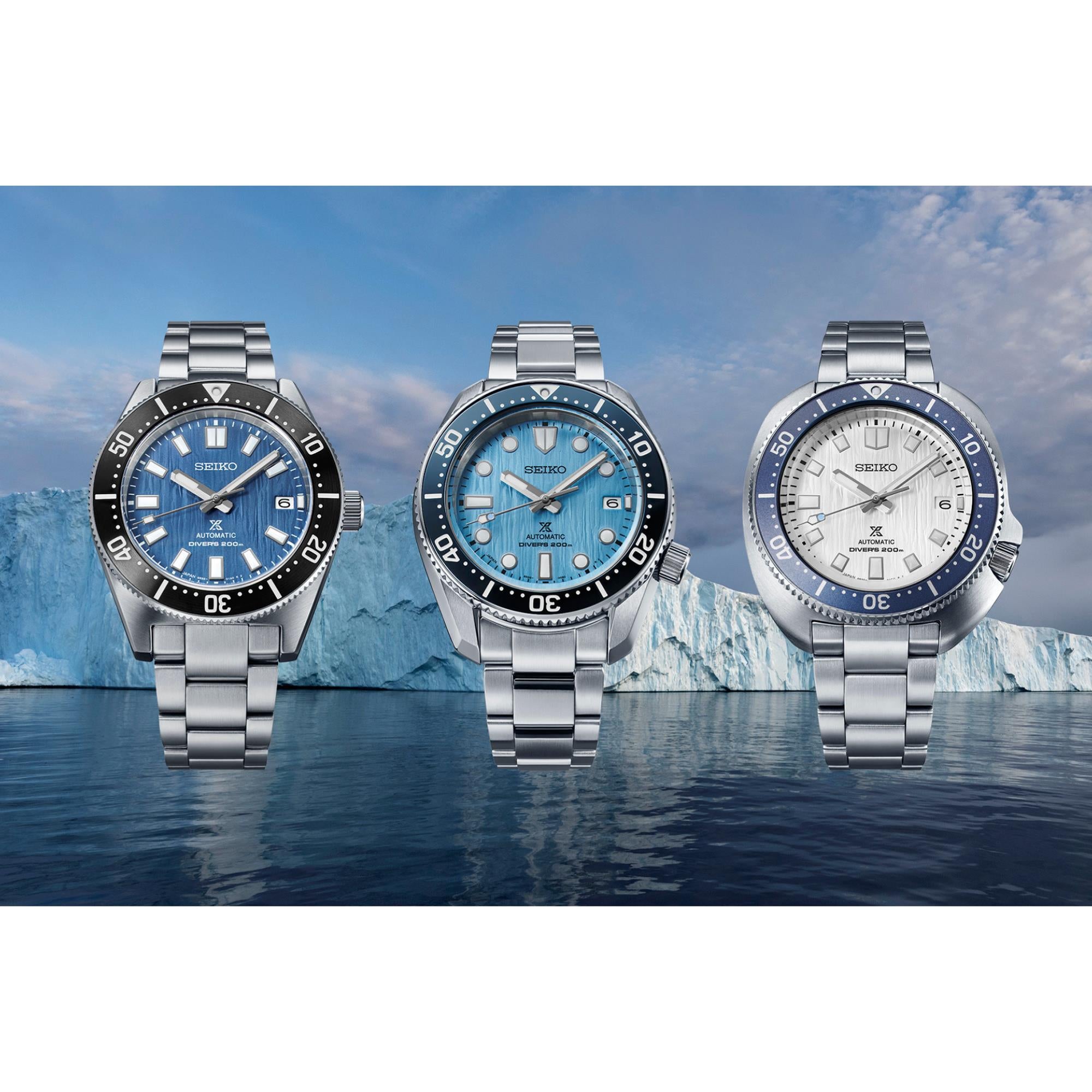 Seiko Prospex Glacier Special Edition 'Save the Ocean' 1970 Re-interpretation Automatic White Dial Steel Bracelet Men's Watch SPB301J1