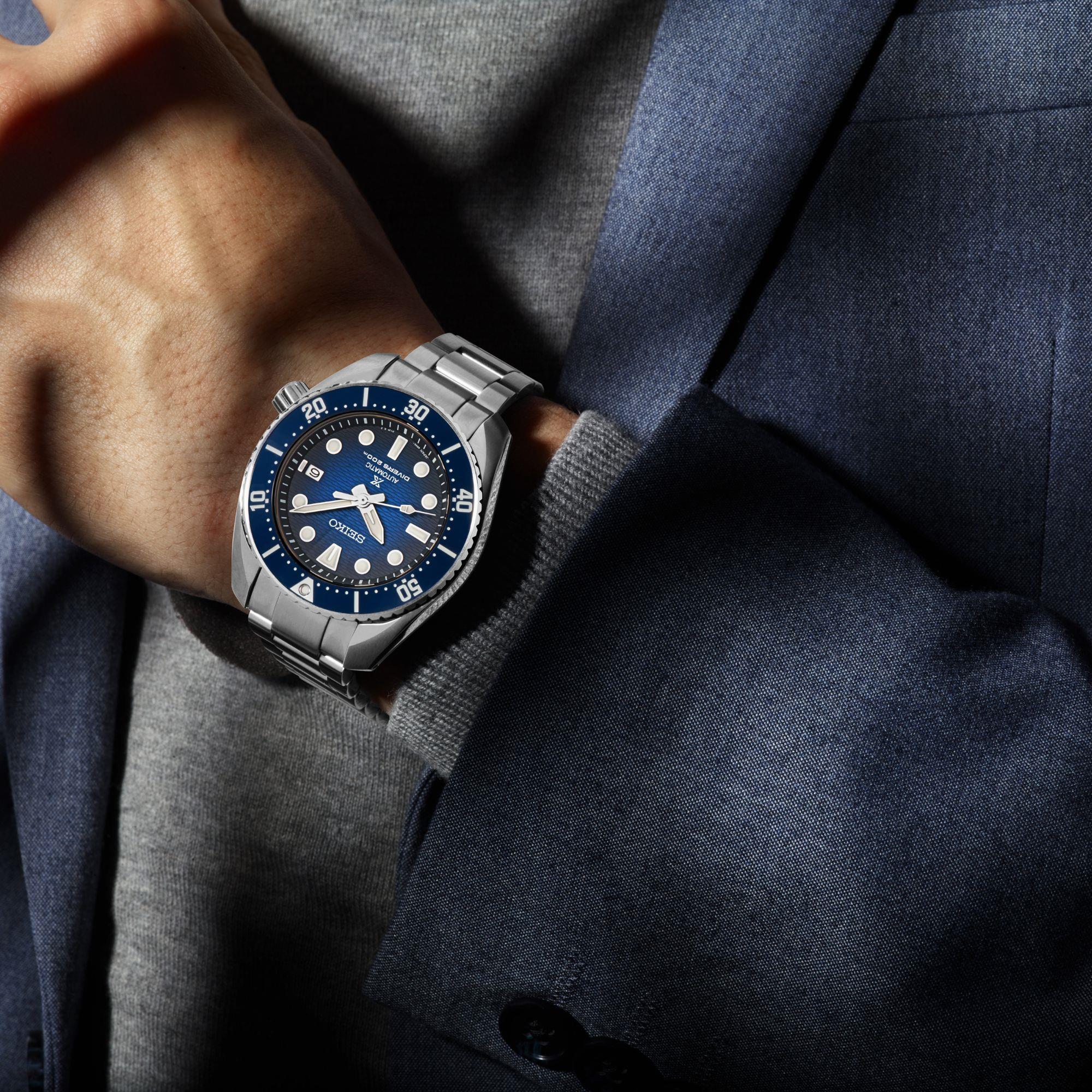 Seiko Prospex King Sumo 'Graduation' Automatic Blue Dial Steel Bracelet Divers Men's Watch SPB321J1