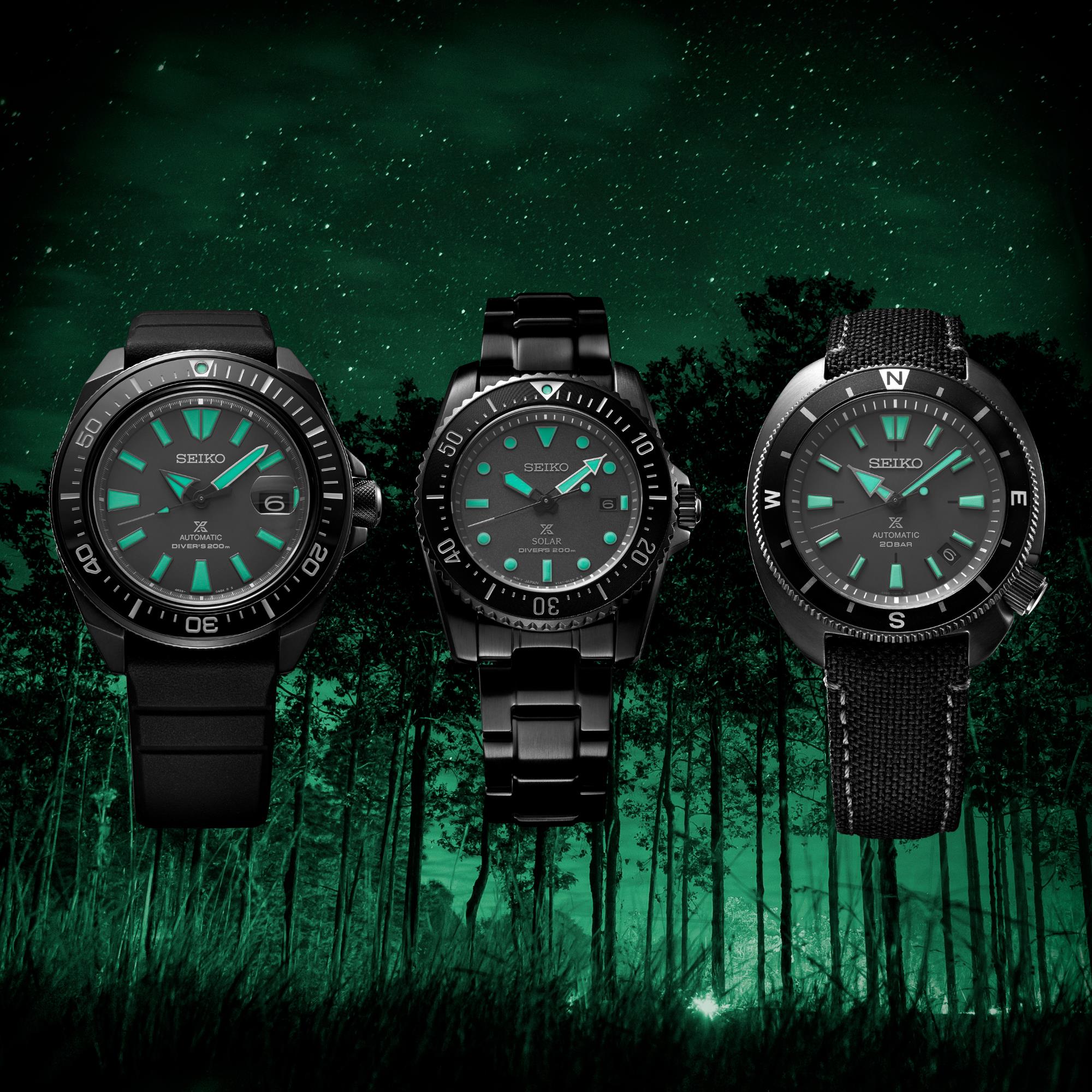 Seiko Prospex Black Series 'Night Vision' King Samurai Automatic Limited Edition Watch SRPH97K1