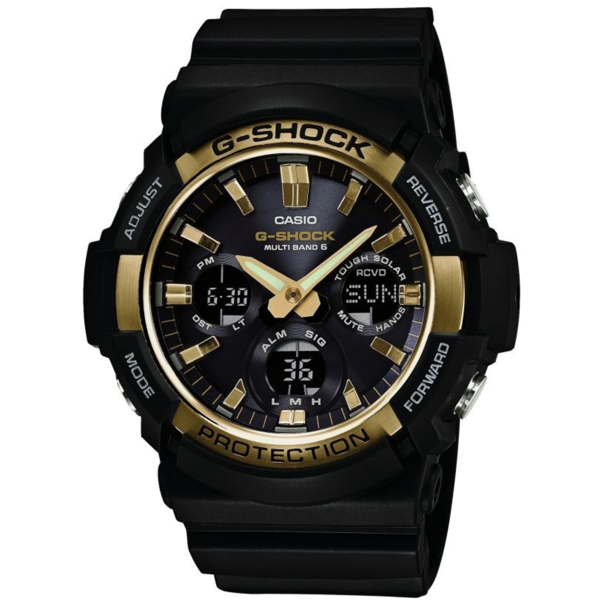 Casio G-Shock Waveceptor Solar Alarm Chronograph Radio Controlled Plastic/Resin Men's Watch GAW-100G-1AER