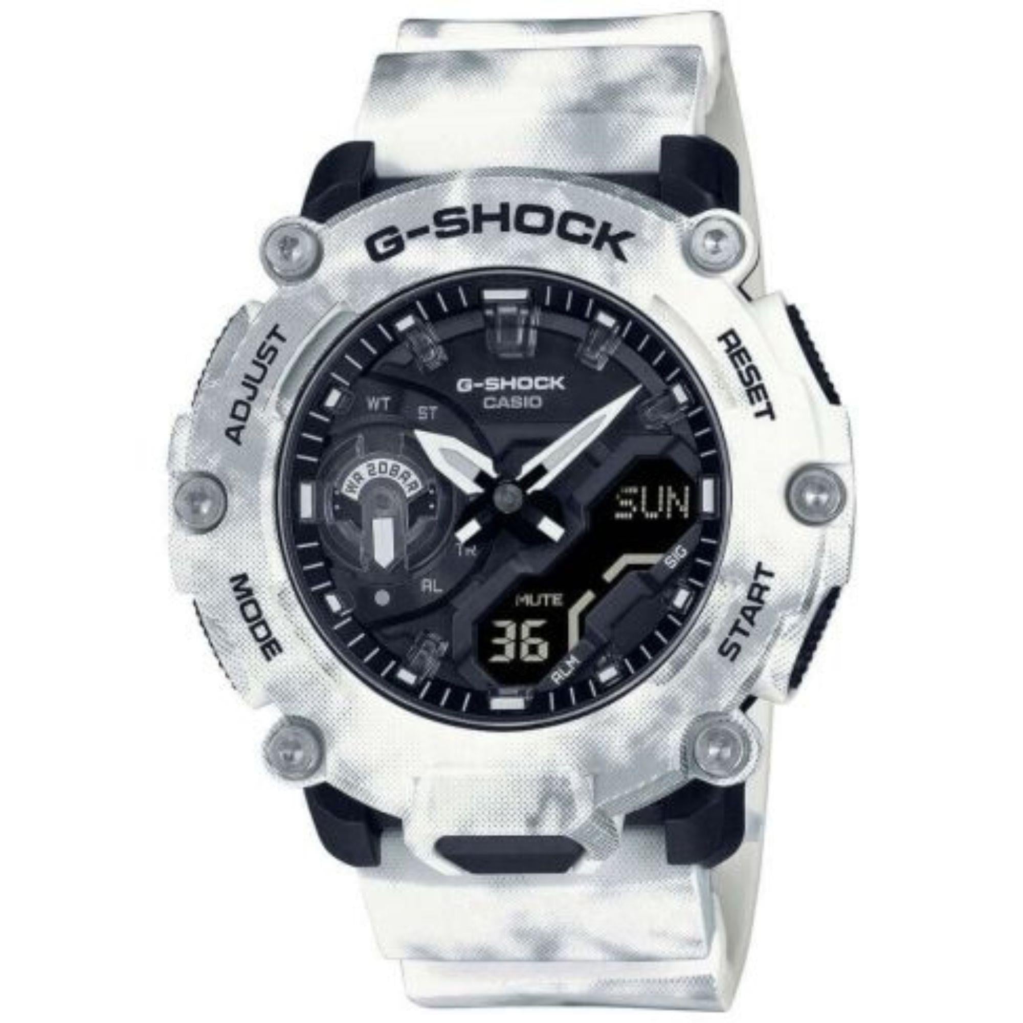 Casio G-Shock Snow Camo Series Dual Display Men's Watch GA-2200GC-7AER